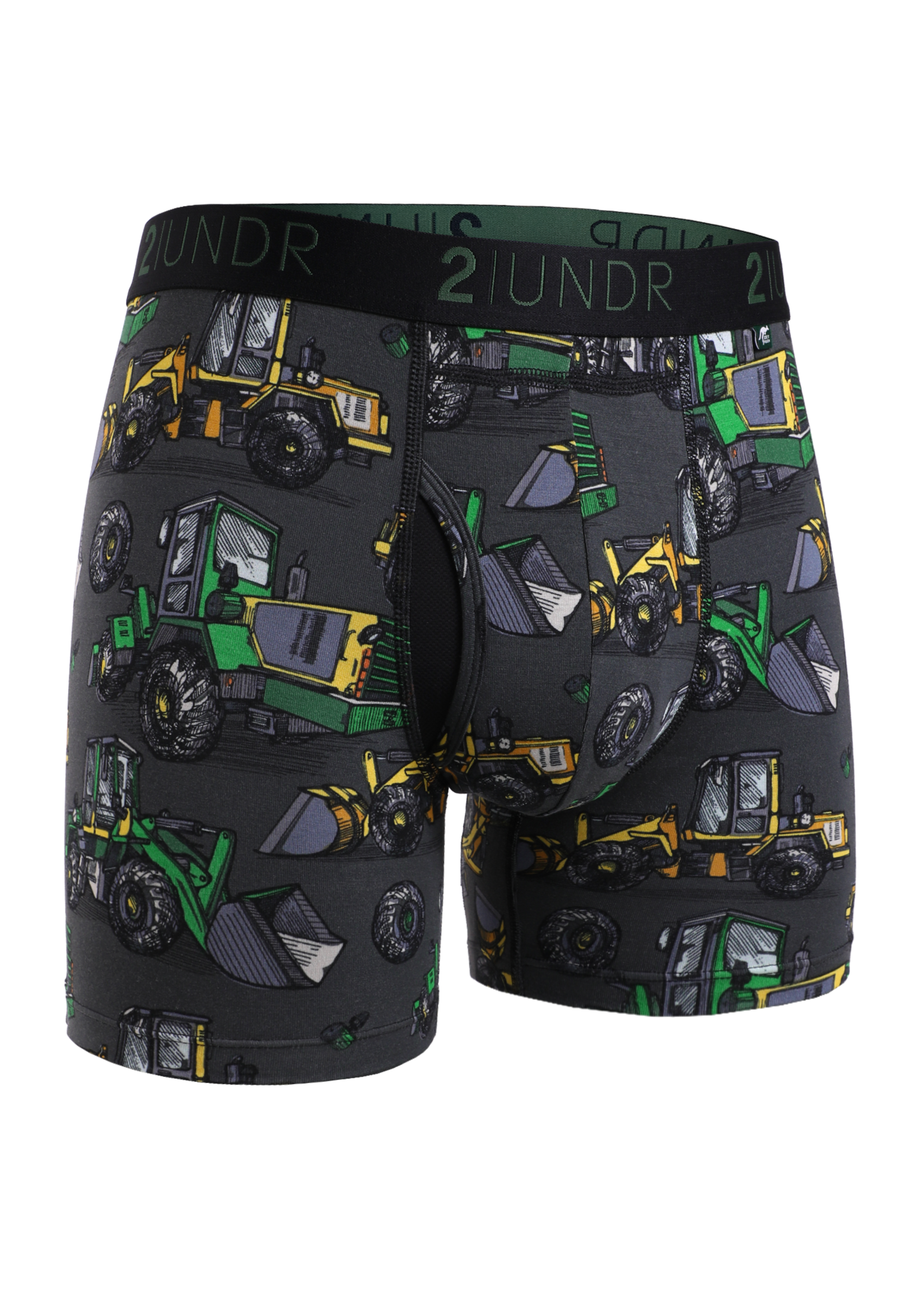 2|UNDR Boxer 6'' Swing Shift en mélange de modal imprimé pelle mecanique-Homme