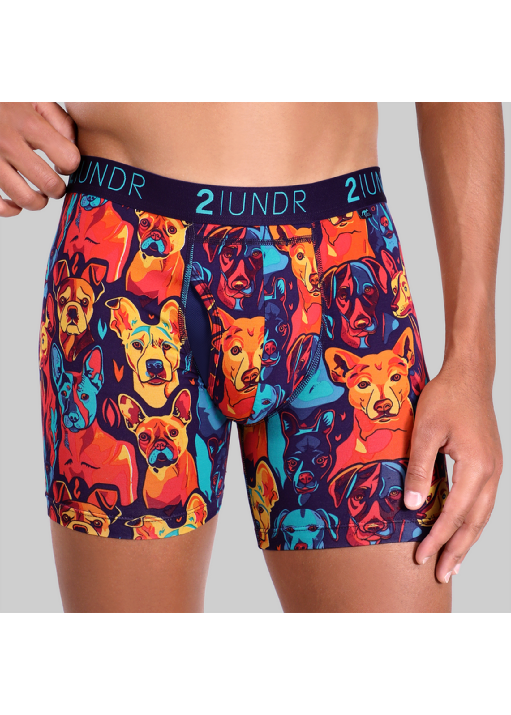 2|UNDR Swing Shift 6" Boxer Brief - Mans Best Friend