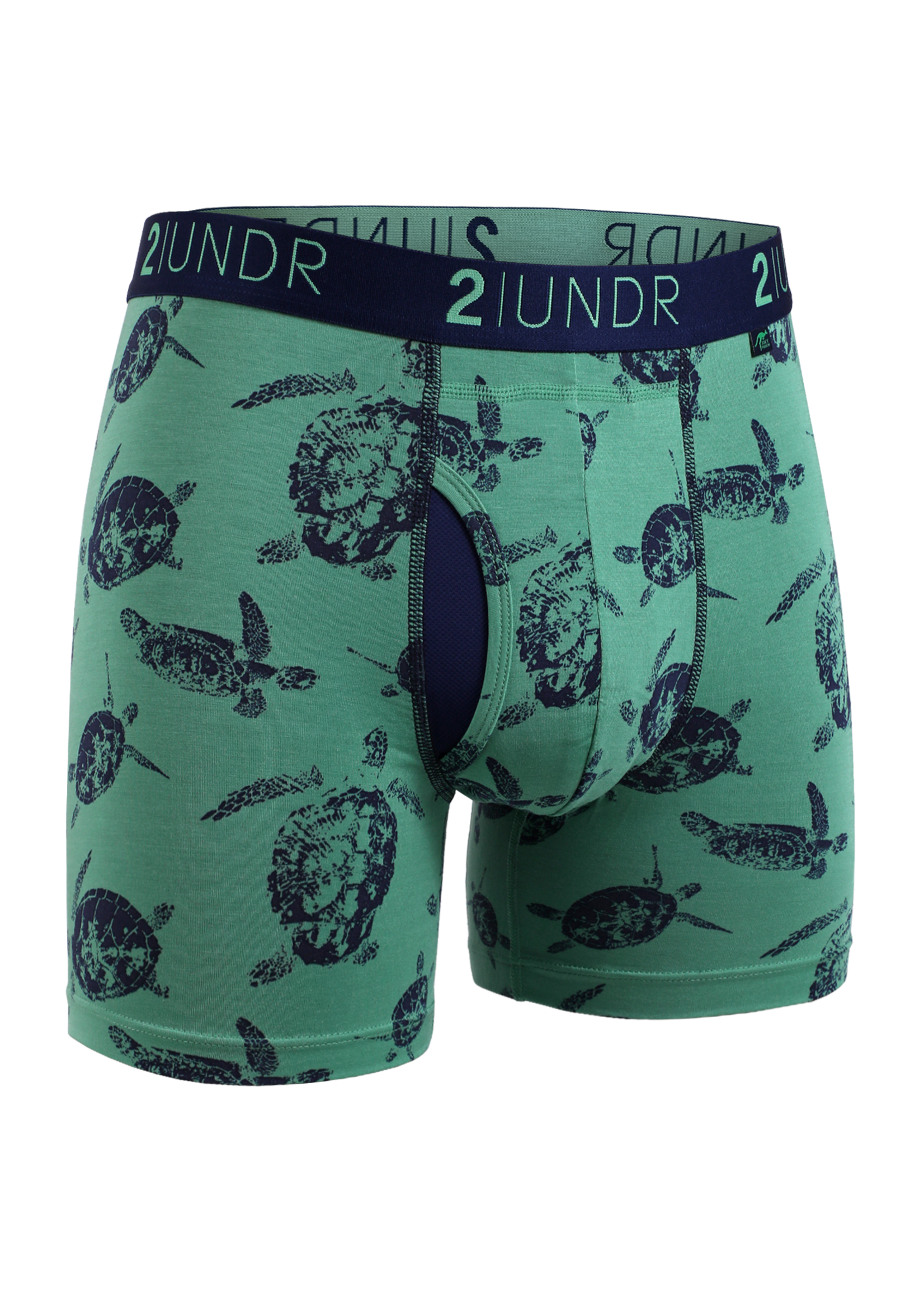 2|UNDR Boxer 6'' Swing Shift en mélange de modal imprimé tortues-Homme
