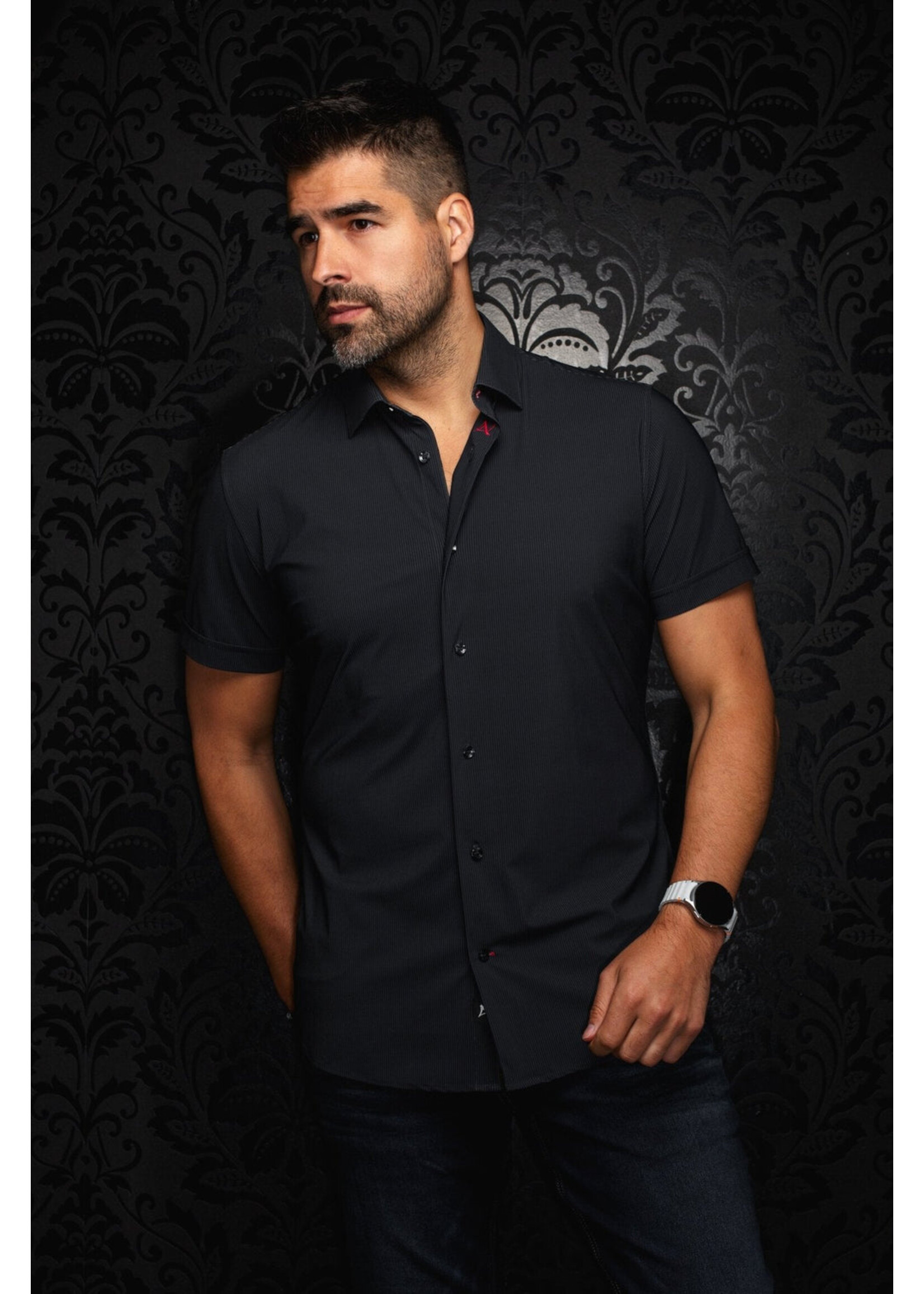 AU NOIR Short-sleeved nylon shirt – AU NOIR - NICK(SS) STRP