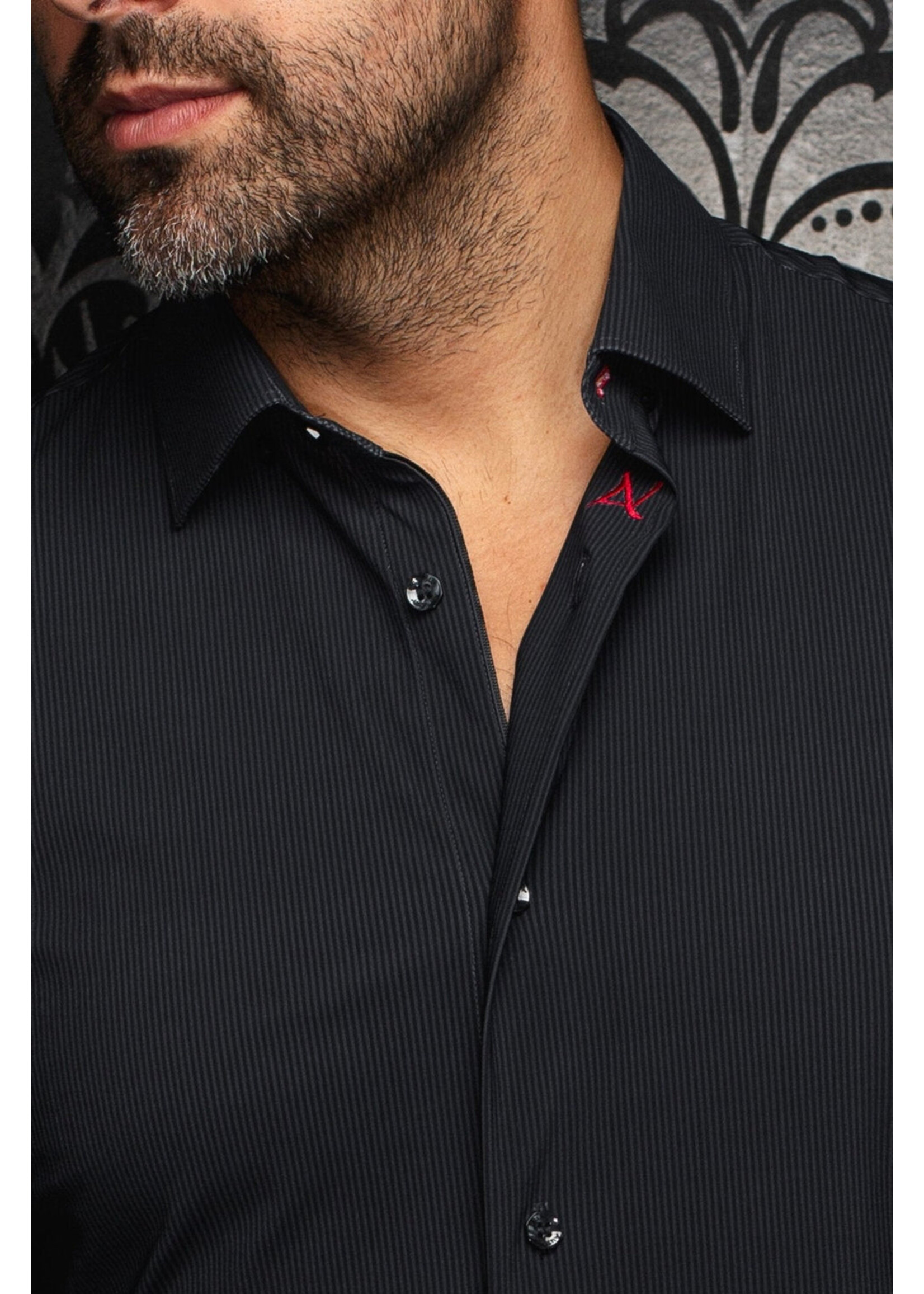 AU NOIR Chemise rayée ton sur ton à base de nylon Au Noir - NICK(SS) STRP