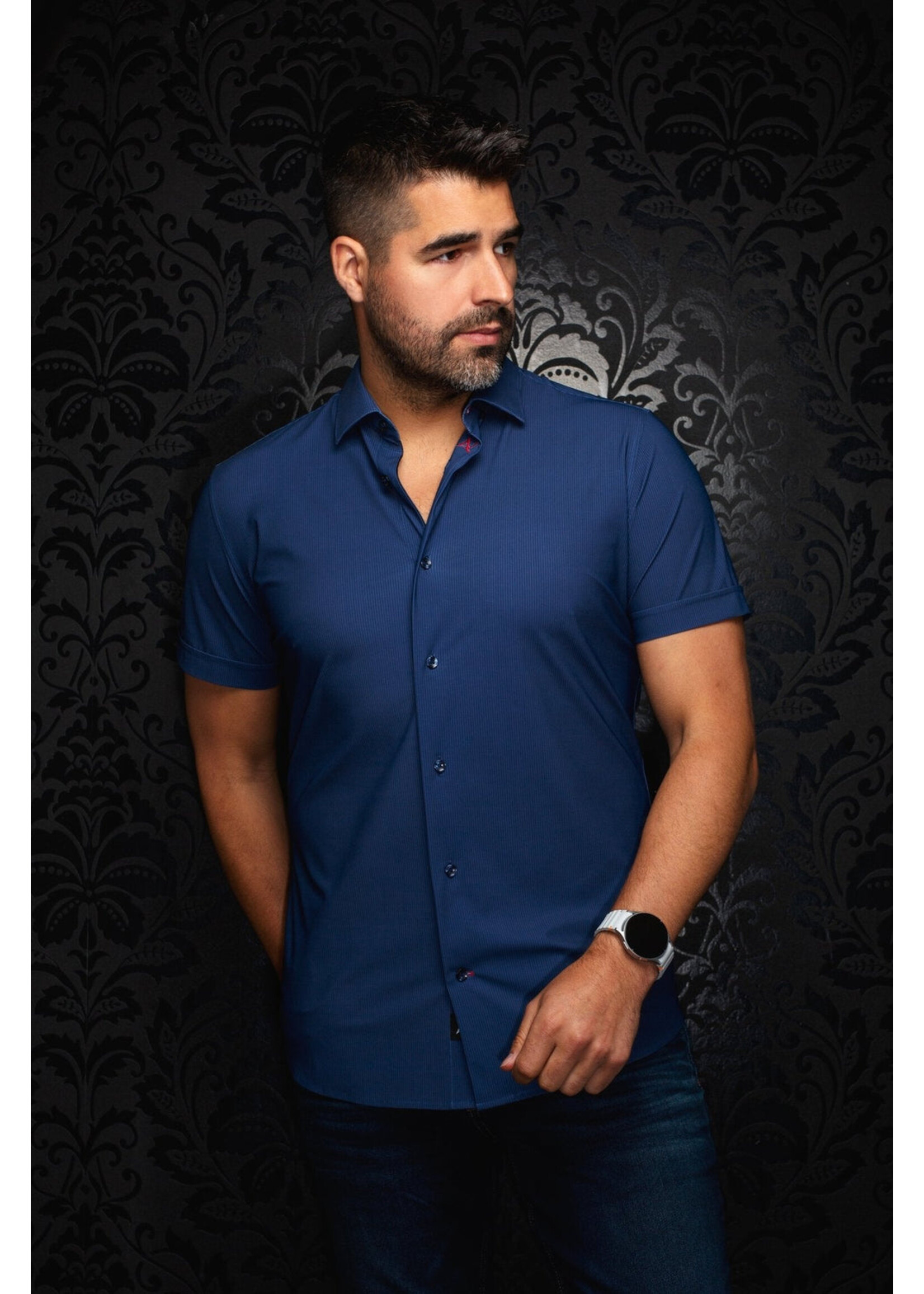 AU NOIR Short-sleeved nylon shirt – AU NOIR - NICK(SS) STRP