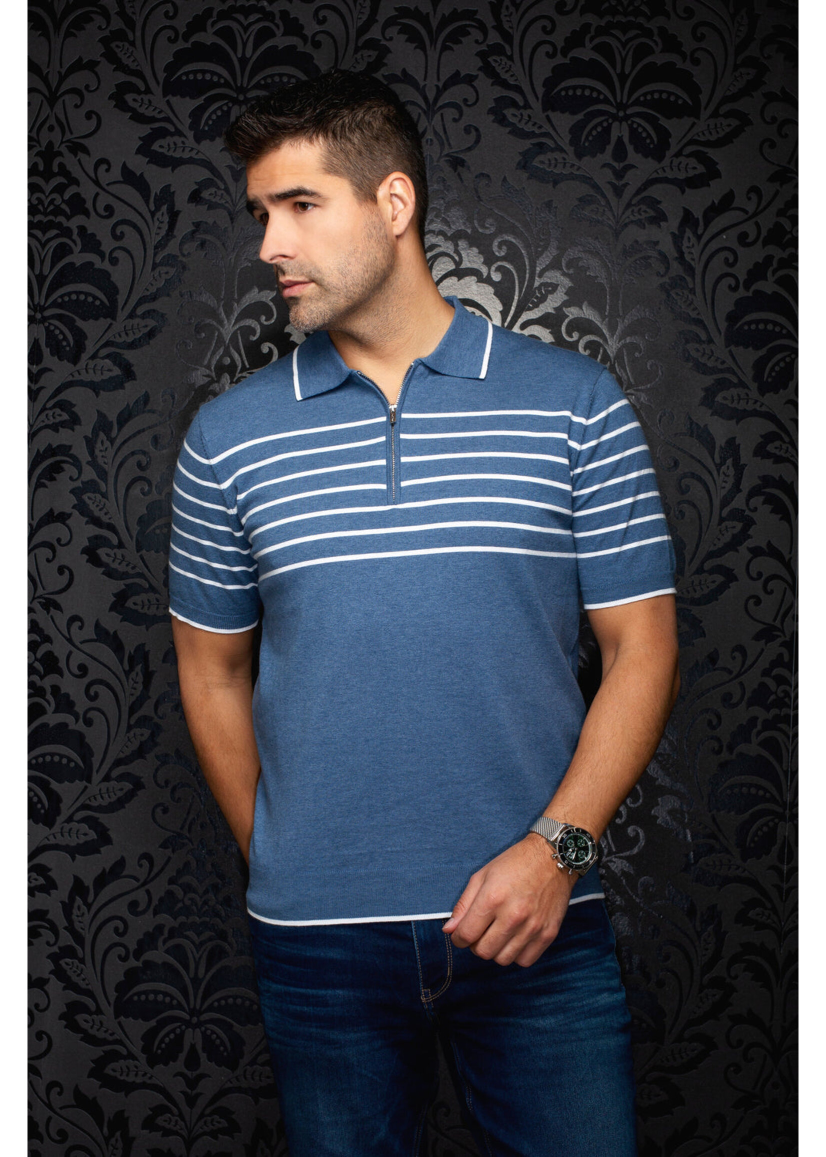 AU NOIR Tricot à col polo Au Noir - OBAN 2 couleurs disponibles