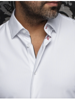 AU NOIR Chemise AU NOIR ML rayée ton sur ton à base de nylon - NICOLAS STRP