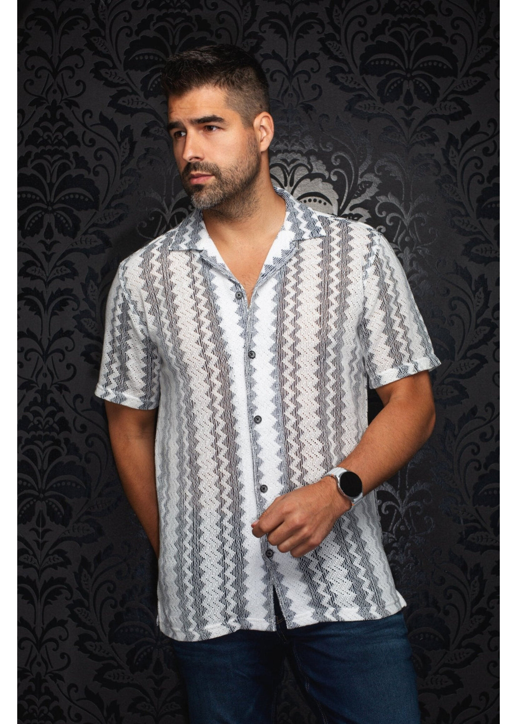 AU NOIR Short Sleeve Open Collar Shirt AU NOIR - RAJ-T