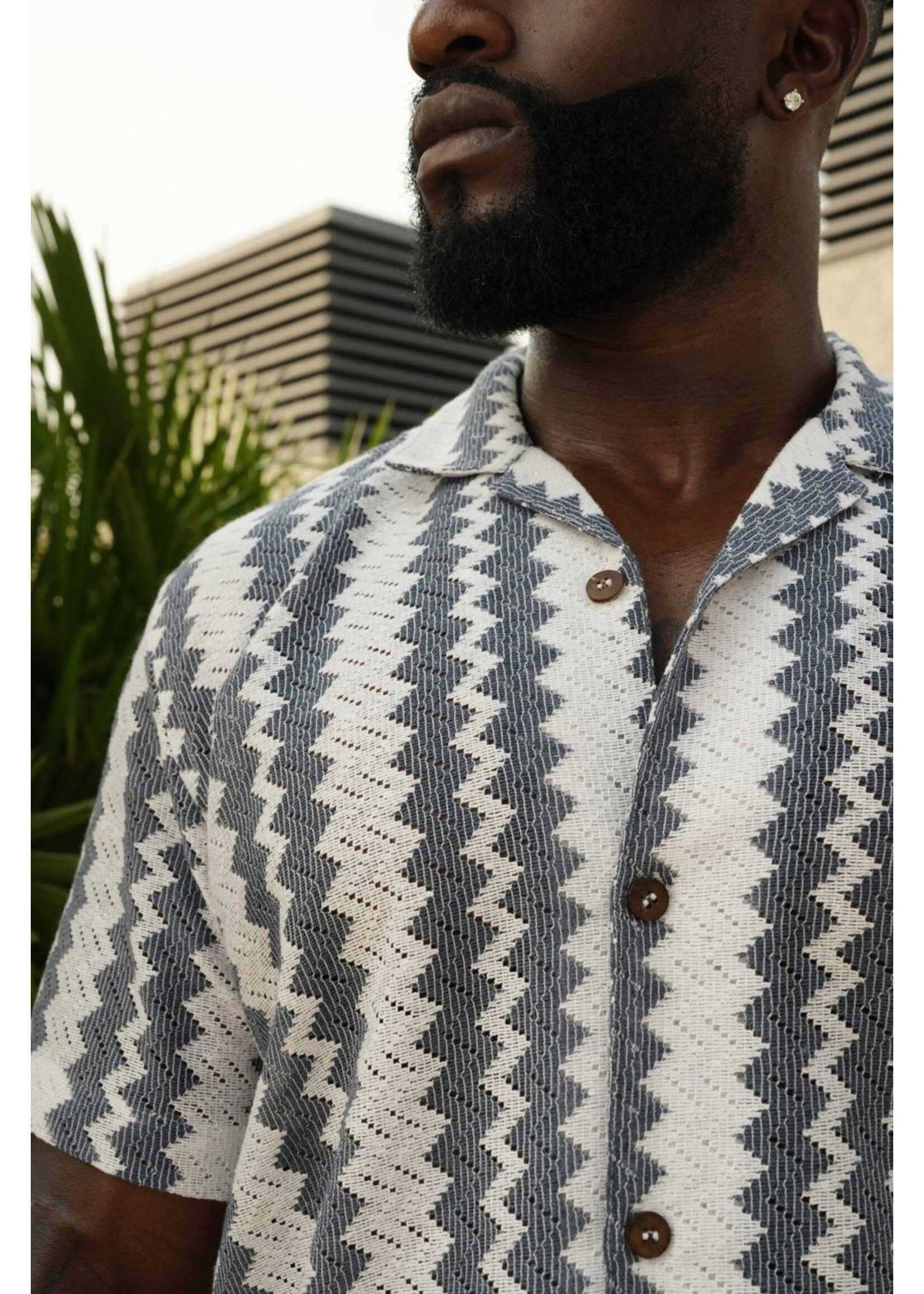 AU NOIR Chemise MC en tricot AU NOIR - RAJ-T