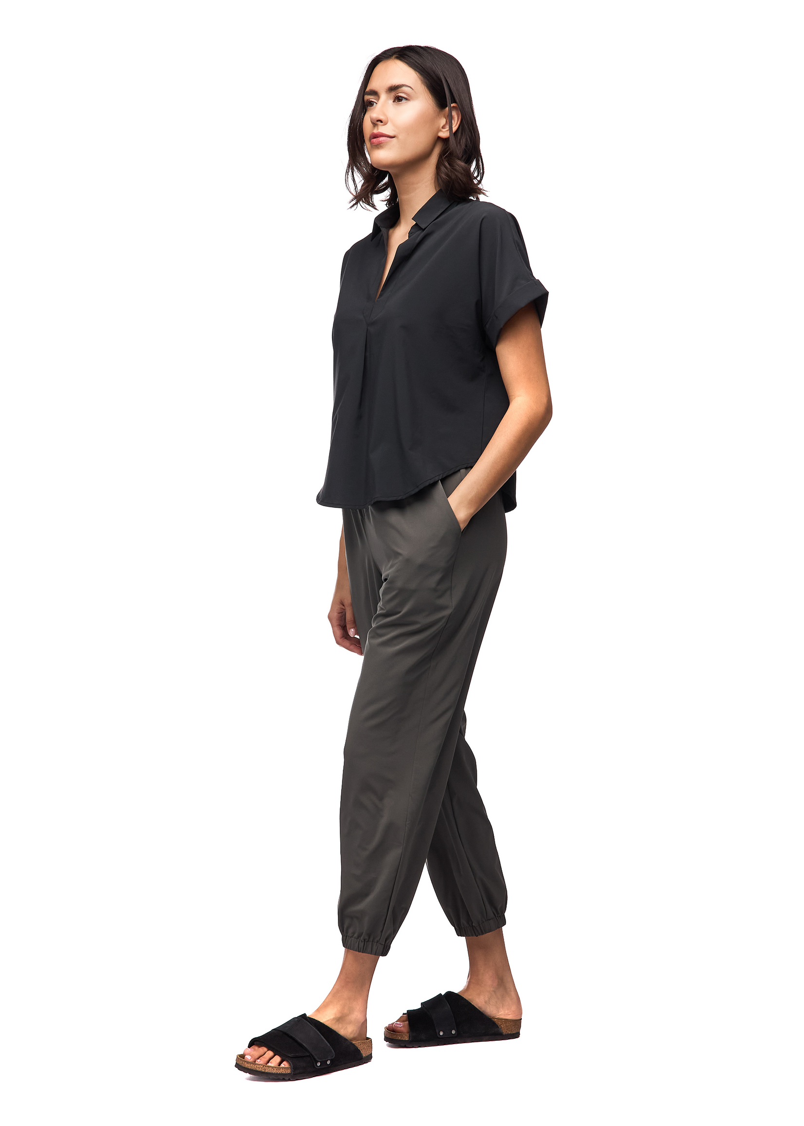 INDYEVA Blouse légère tissu extensible mc FRIVOL SHIRT - 5 couleurs disponibles