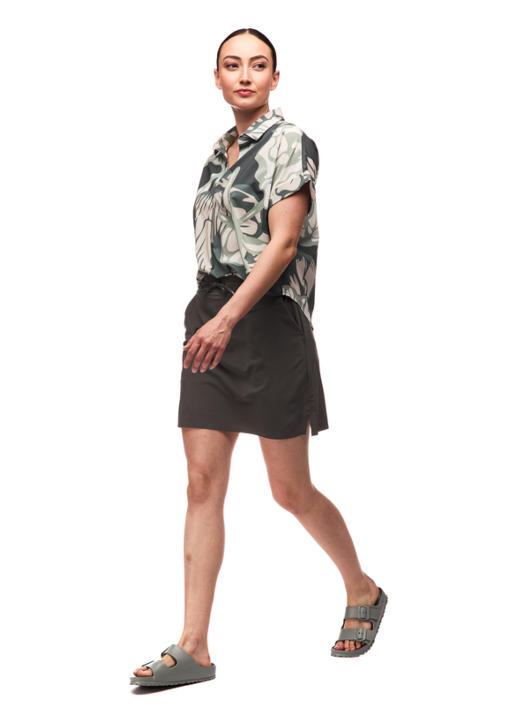 INDYEVA Blouse légère tissu extensible mc FRIVOL SHIRT - 5 couleurs disponibles