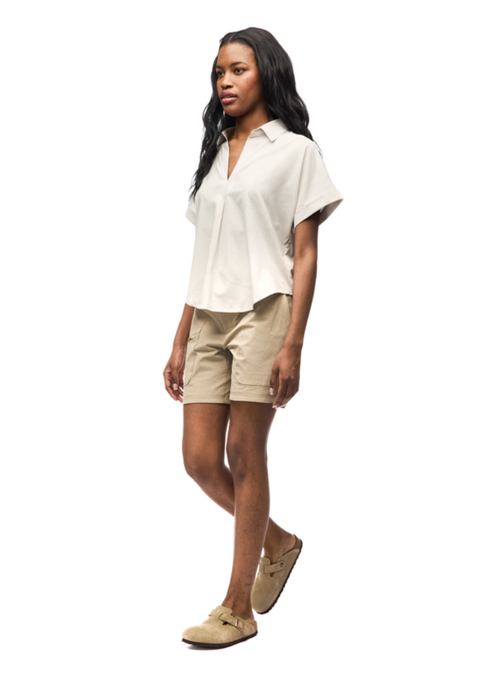 INDYEVA Blouse légère tissu extensible mc FRIVOL SHIRT - 5 couleurs disponibles