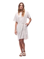 INDYEVA Robe légère mc tissu extensible avec ceinture - LUMA - 2 couleurs disponibles