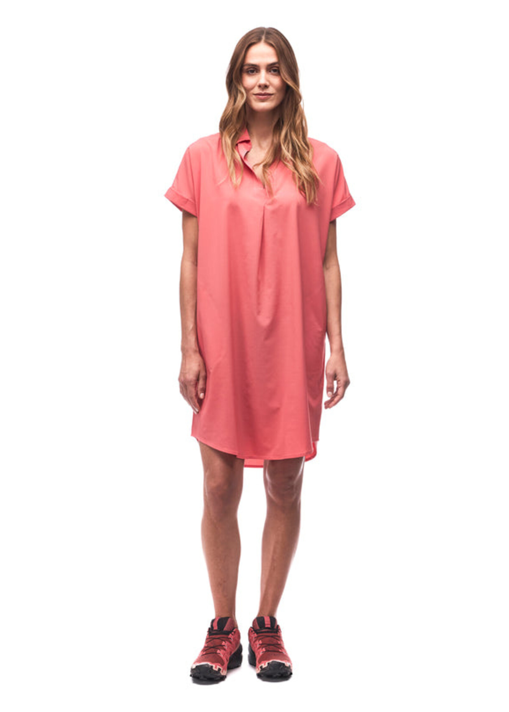 INDYEVA Robe chemise légère tissée extensible  -FRIVOL- 8 couleurs disponibles