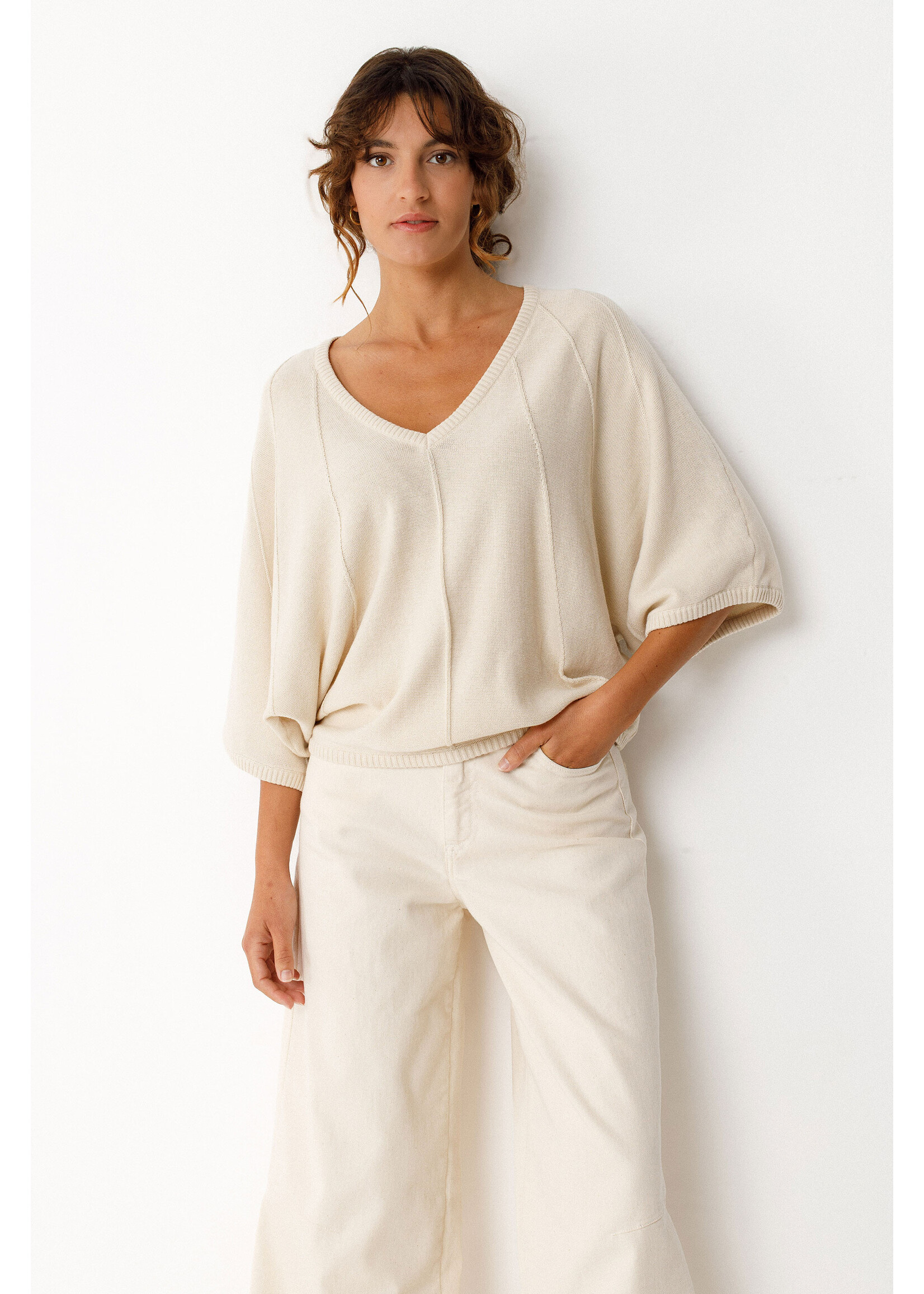 SKFK Loose Fit 3/4 Sleeve Knit by SKFK