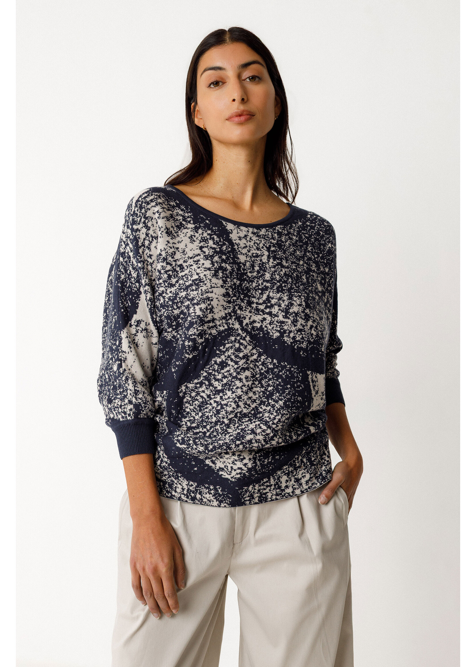 SKFK 3/4 Sleeve Printed Knit by SKFK