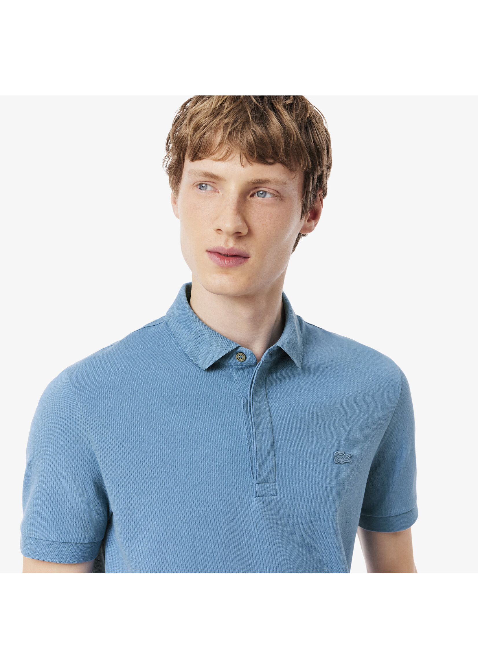 LACOSTE Polo Smart Paris en piqué de coton stretch pour homme-Bleu abysse
