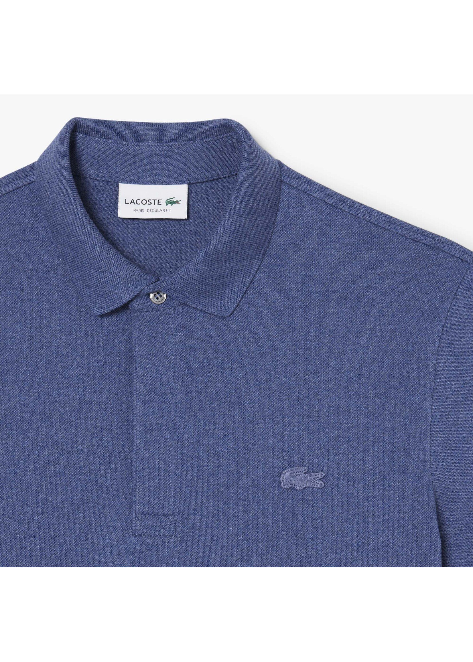 LACOSTE Polo Smart Paris en piqué de coton stretch pour homme-BLEU CHINÉ
