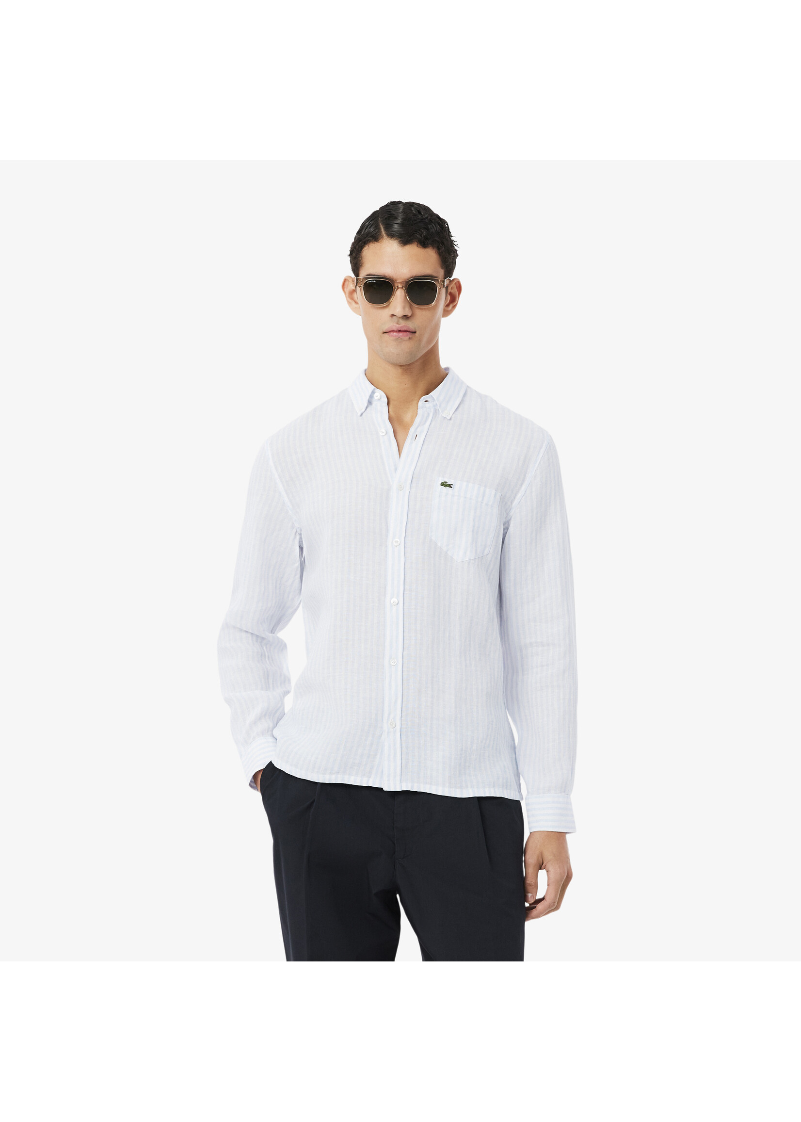 LACOSTE Chemise ML rayée en coton LACOSTE - 2 couleurs disponibles
