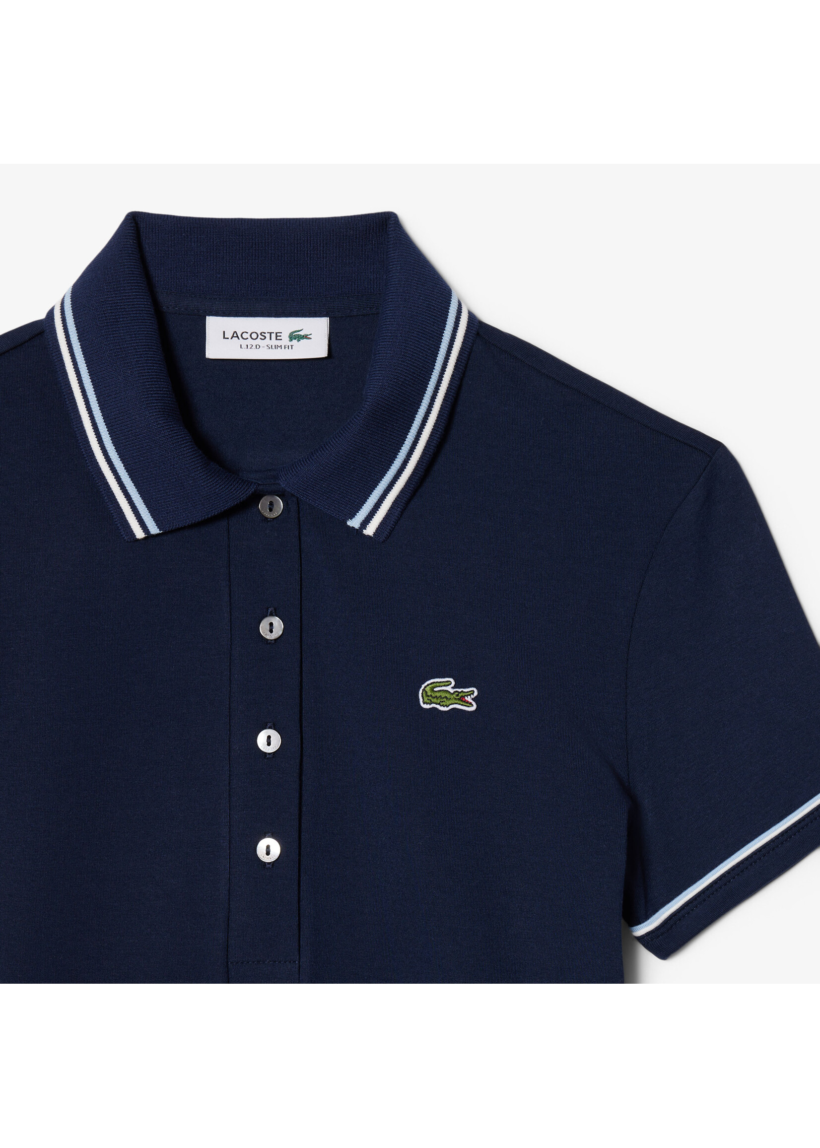 LACOSTE Polo classique à bordure blanche au col - LACOSTE