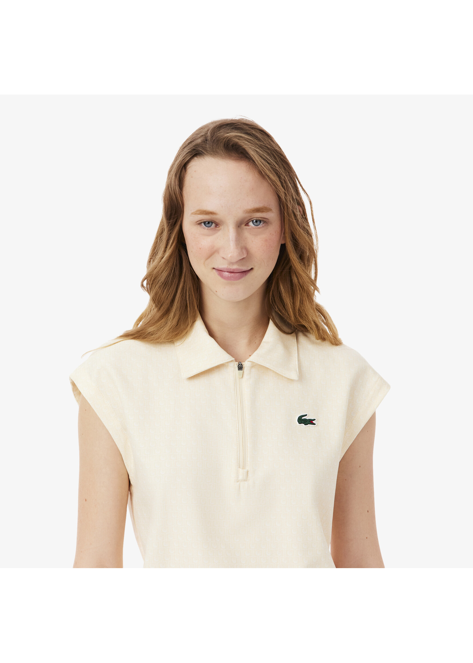 LACOSTE Ultra Dry Stretch Printed Golf Dress- LACOSTE