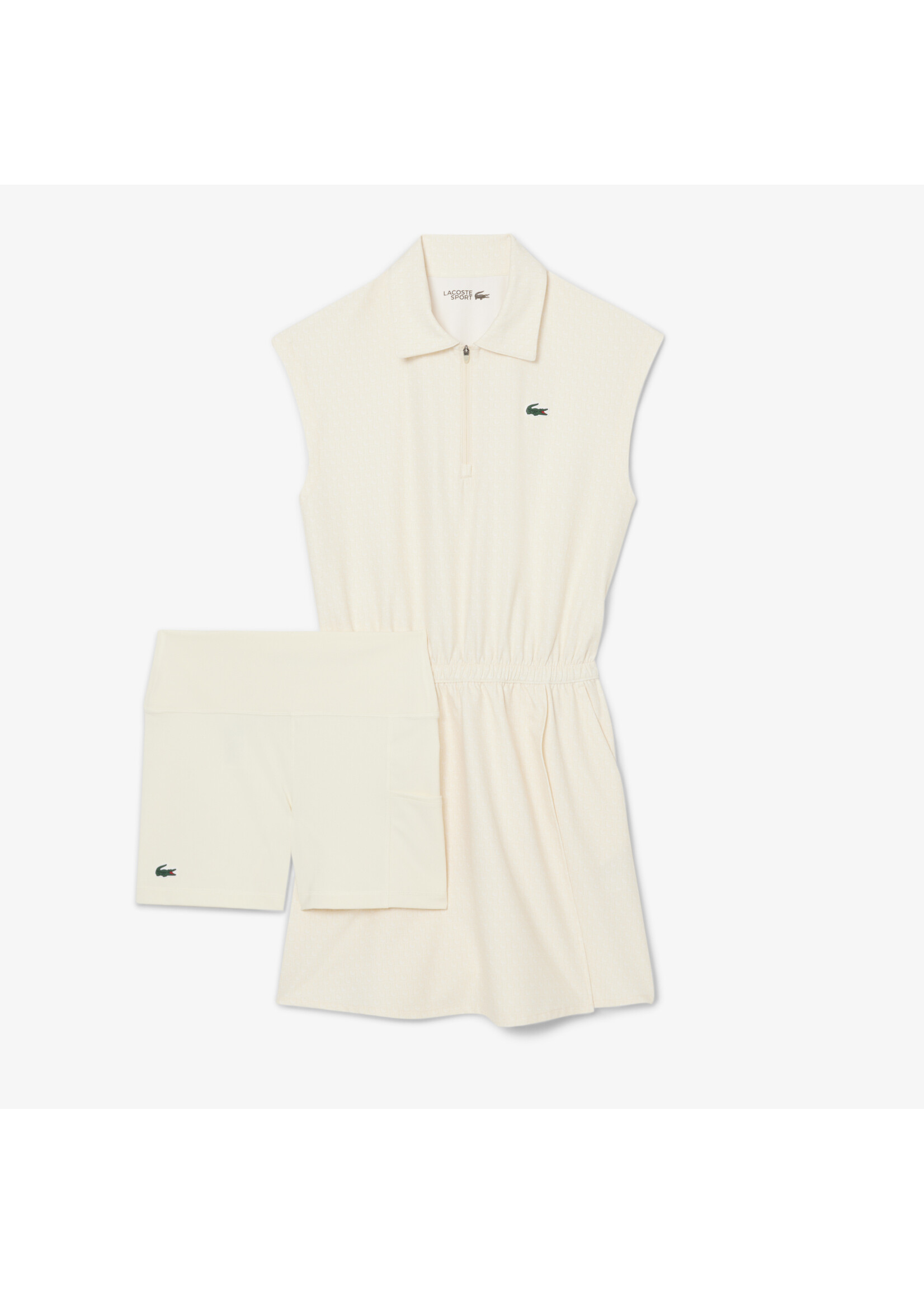 LACOSTE Ultra Dry Stretch Printed Golf Dress- LACOSTE