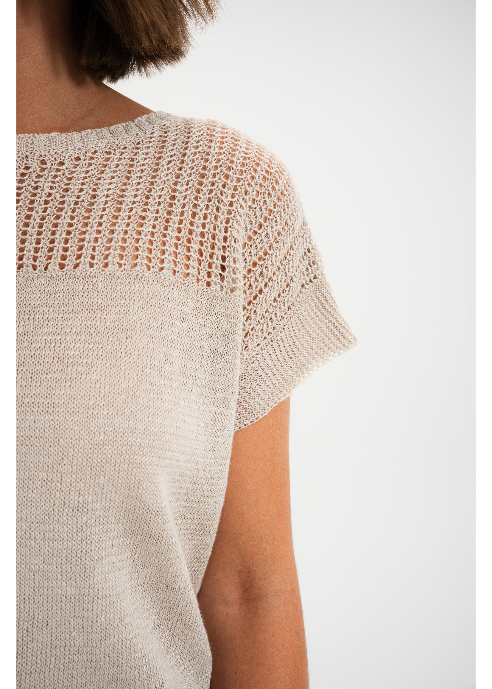 MAT DE MISAINE Tricot à demi-manches 100% lin - TOMINO