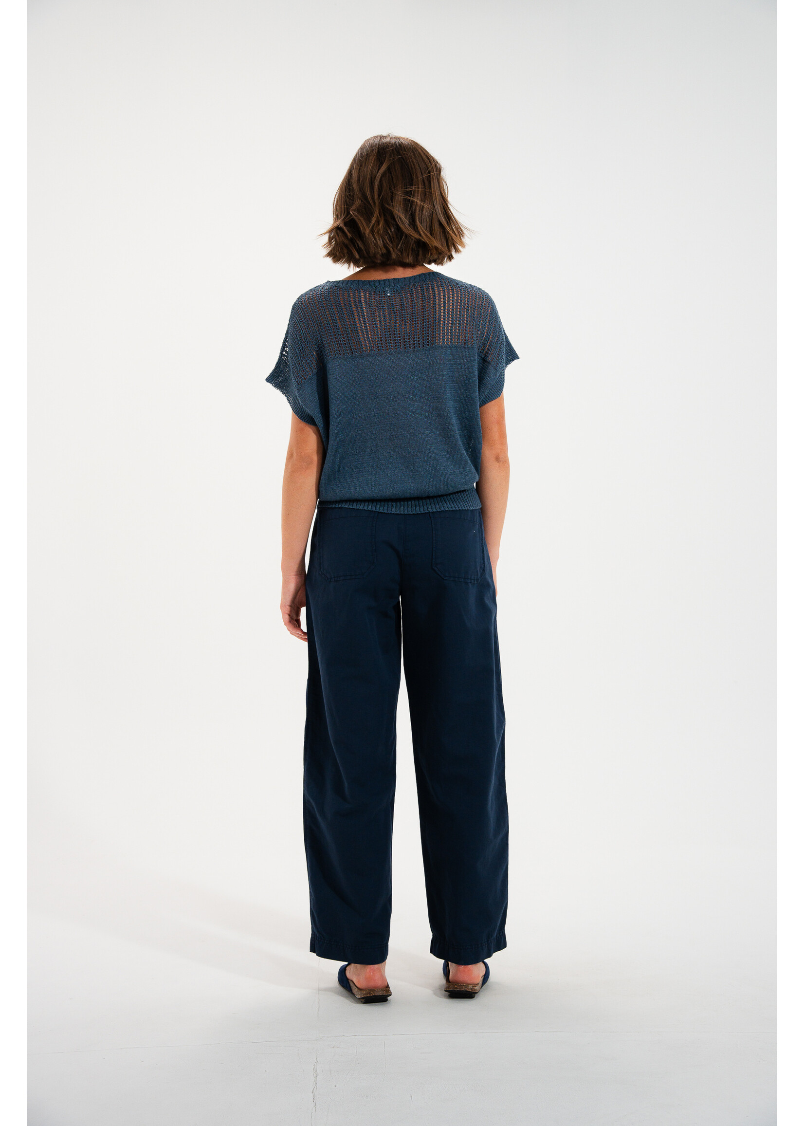 MAT DE MISAINE Tricot à demi-manches 100% lin - TOMINO