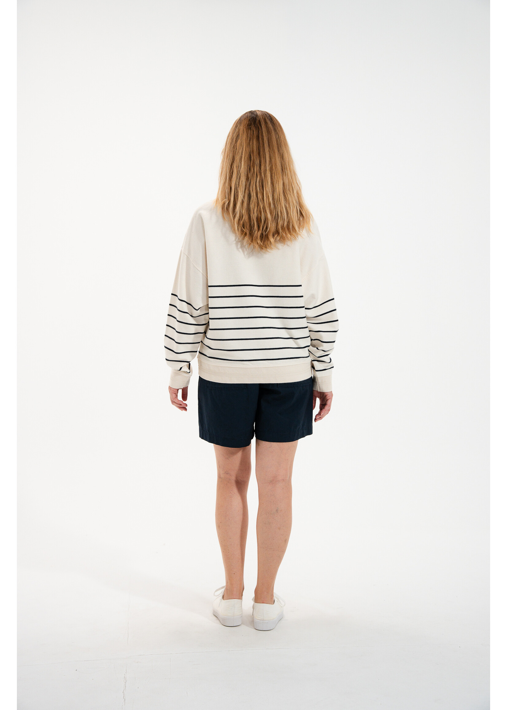 MAT DE MISAINE Pull rayé en molleton doux ML 100% coton bio- MIKELI