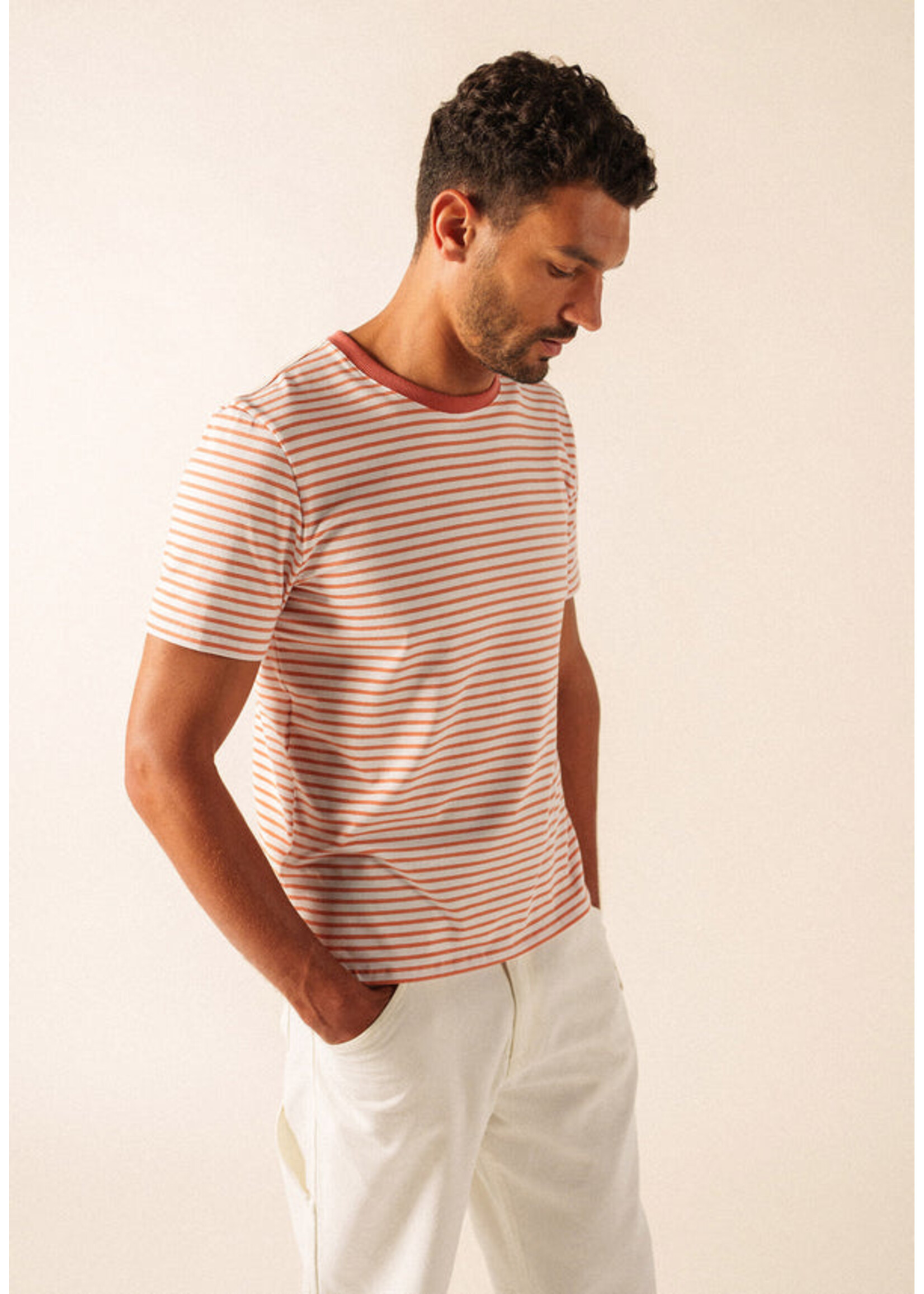 SAINT-JAMES  St-James striped cotton/elastane T-shirt - PLOUHINEC
