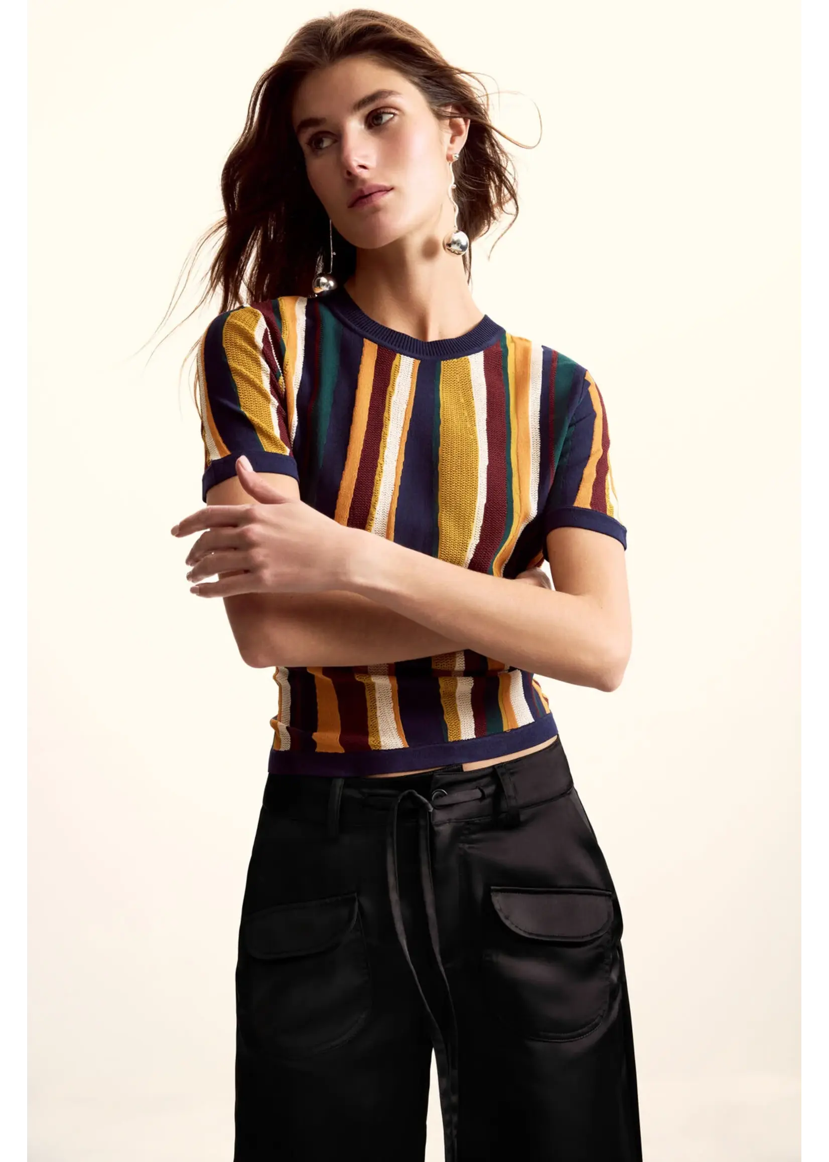 DESIGUAL T-shirt rayé Desigual design Christian Lacroix TS_STRIPES_LACROIX