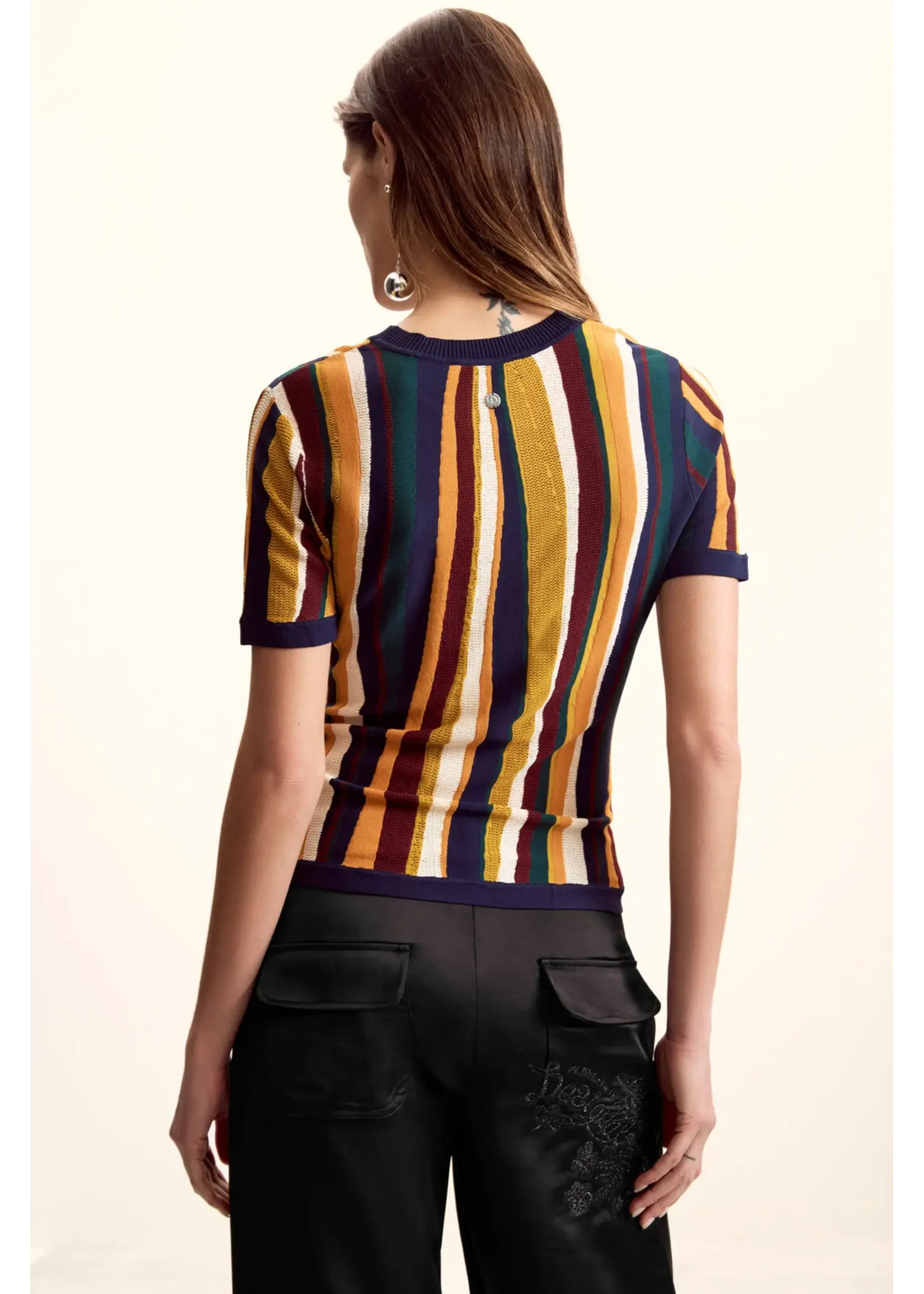 DESIGUAL T-shirt rayé Desigual design Christian Lacroix TS_STRIPES_LACROIX