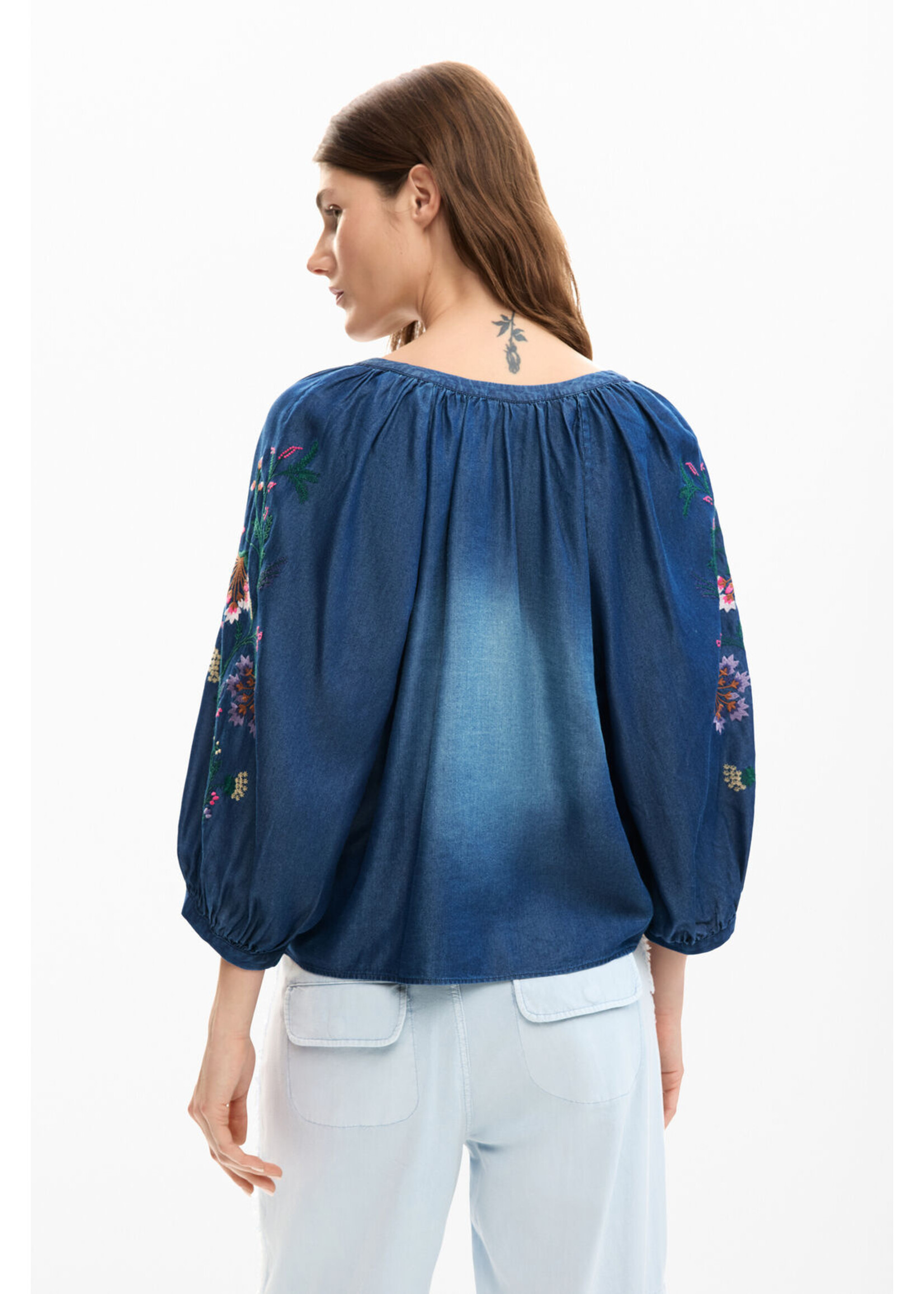 DESIGUAL Blouse Desigual à manches longues bouffantes BLUS_CHAMBRE