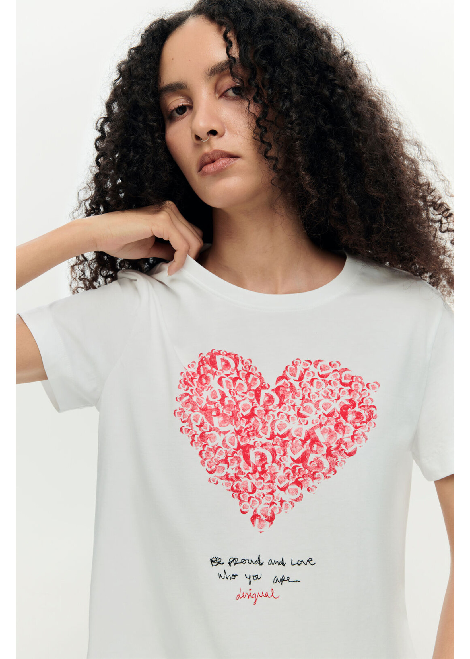 DESIGUAL T-shirt Desigual avec coeur rouge TS_COR