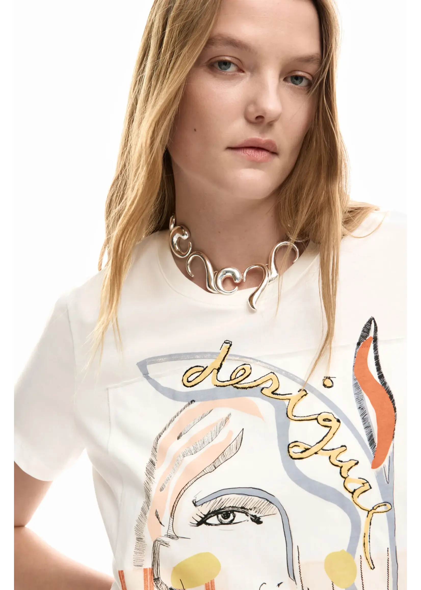 DESIGUAL T-shirt Desigual avec broderie visage TS_VILMA