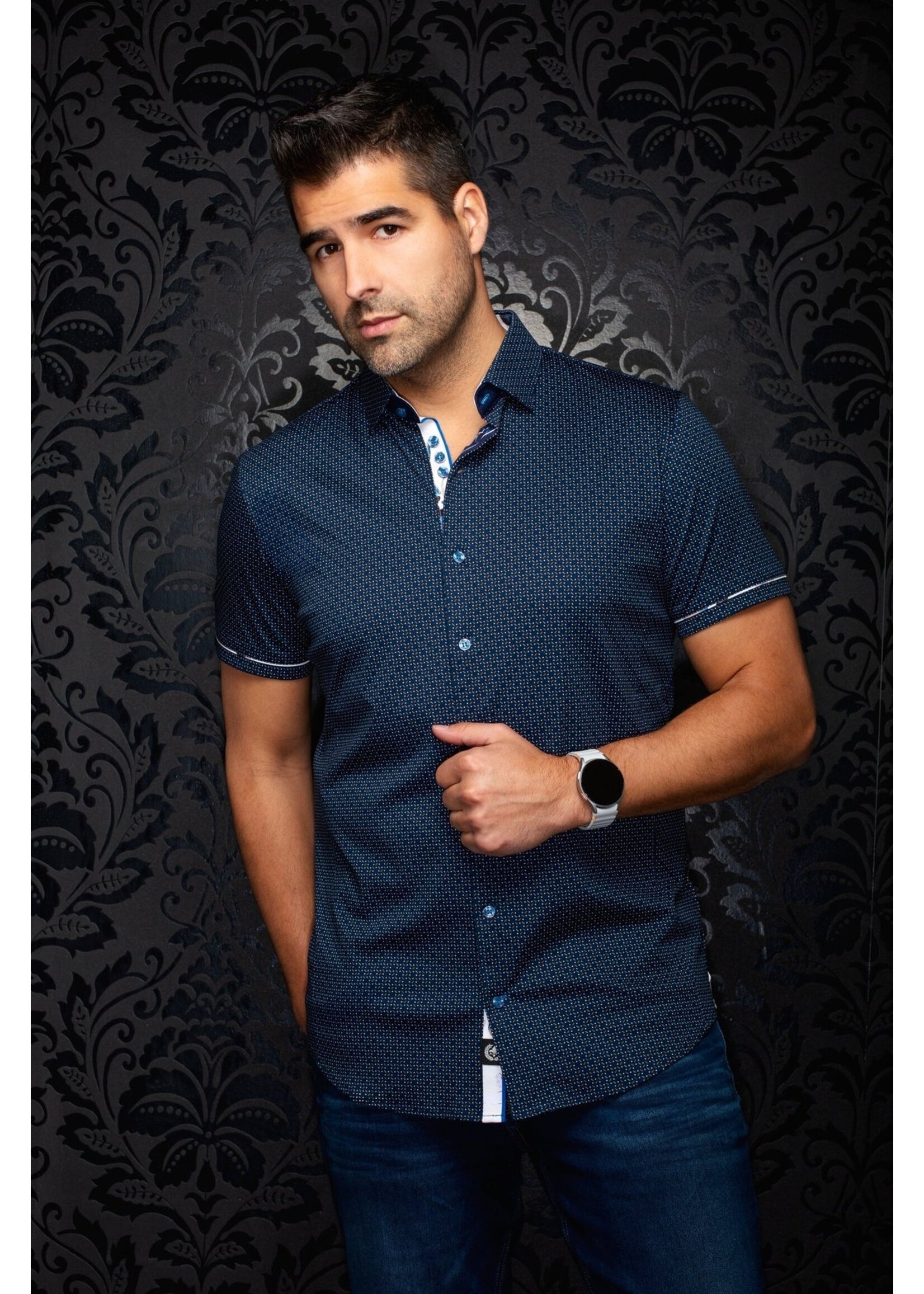 AU NOIR Chemise mc Au Noir - ROSEFIELD (SS) - 3 couleurs disponibles