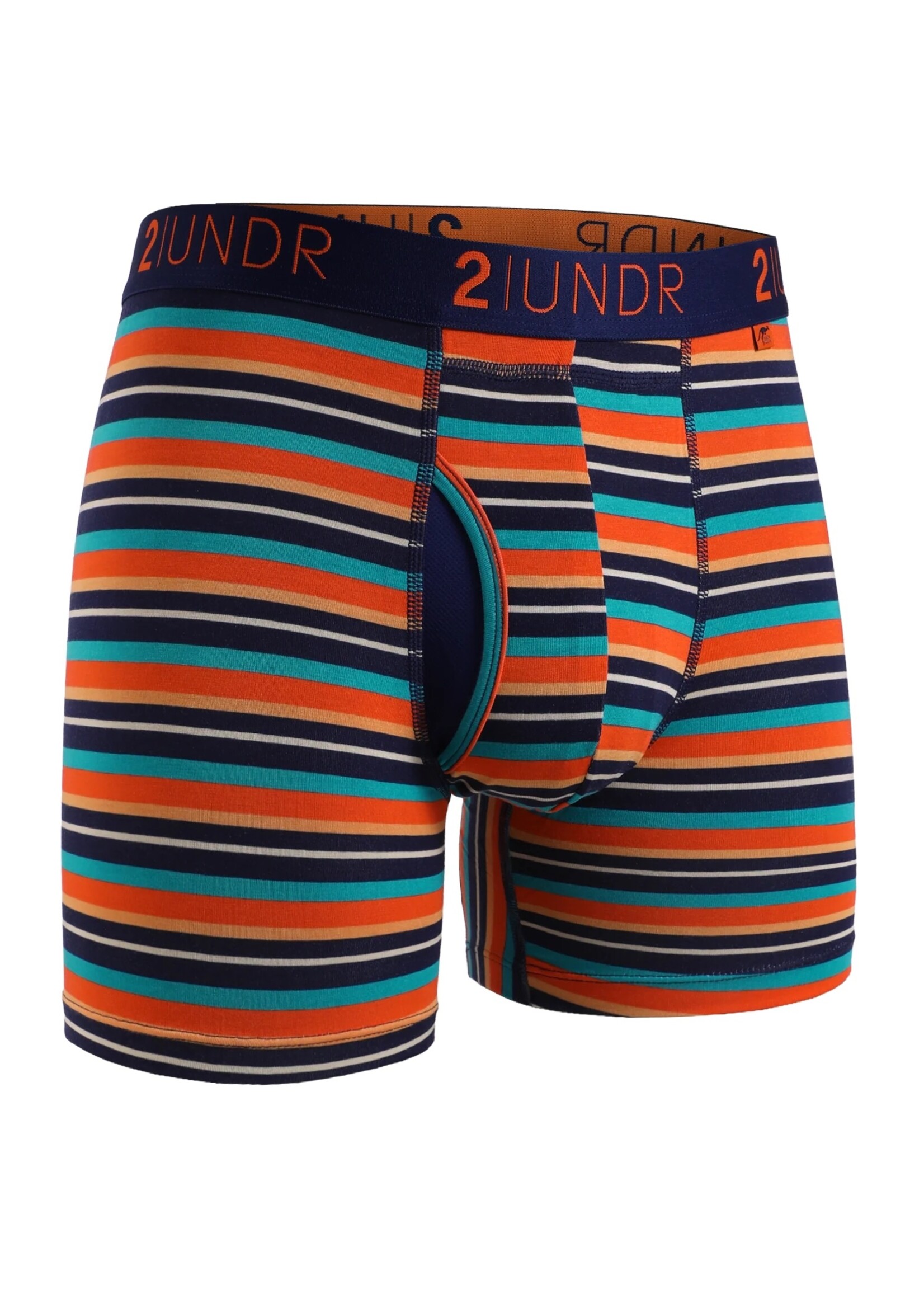 2|UNDR Boxer 6'' Swing Shift en mélange de modal avec rayures multi-Homme
