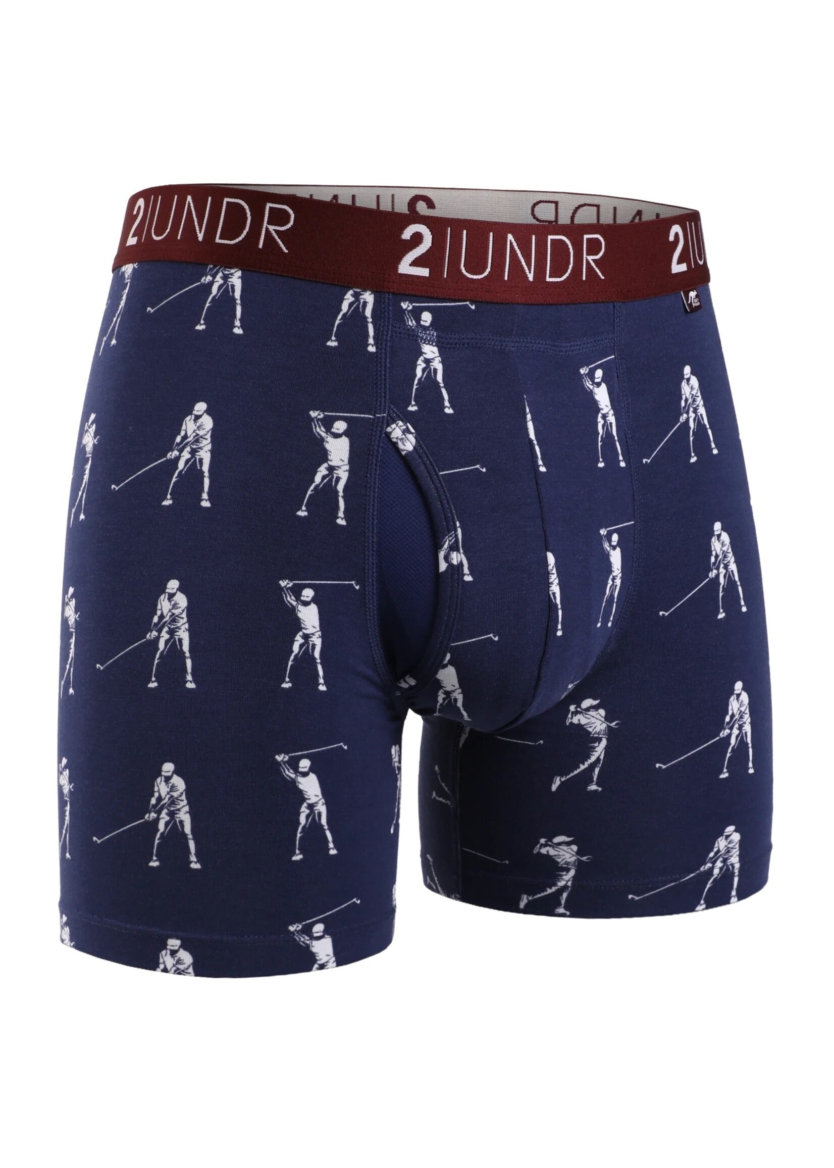 2|UNDR Boxer 6'' Swing Shift en mélange de modal imprimé golfeurs-Homme