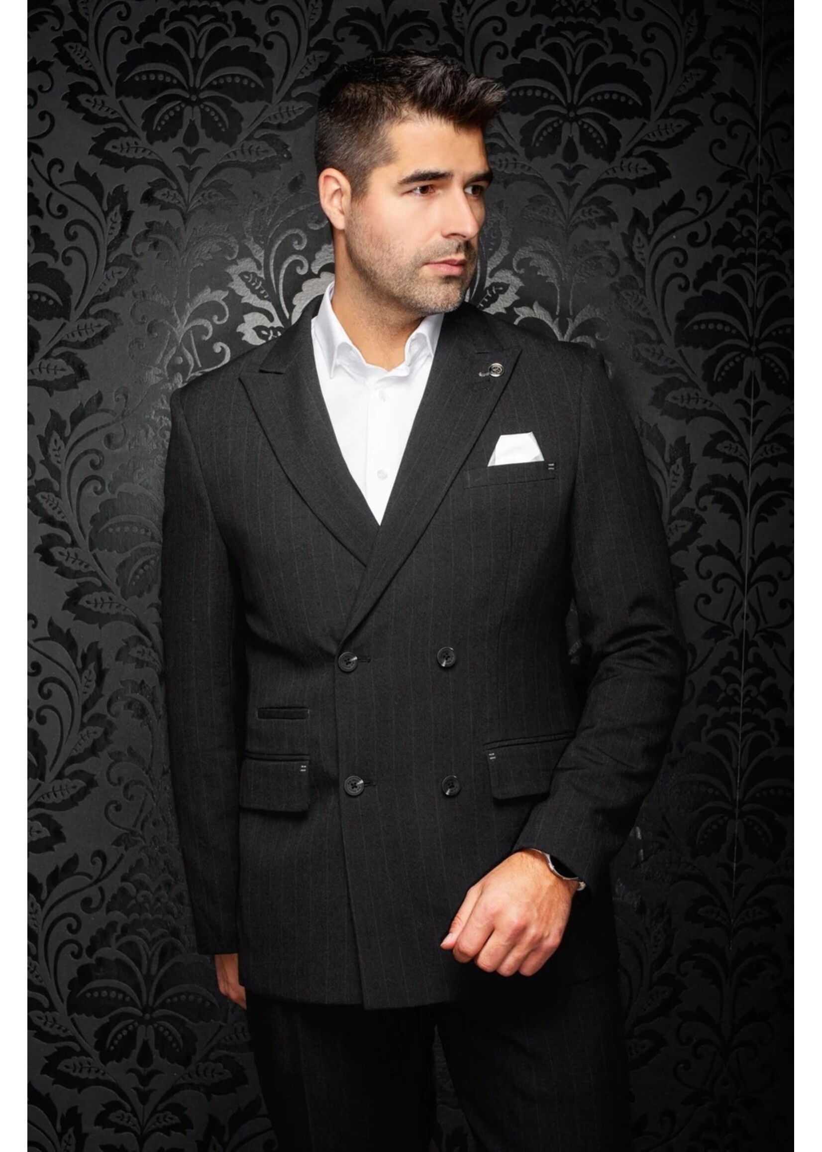AU NOIR Veston extensible double boutonnière BOMER-Homme