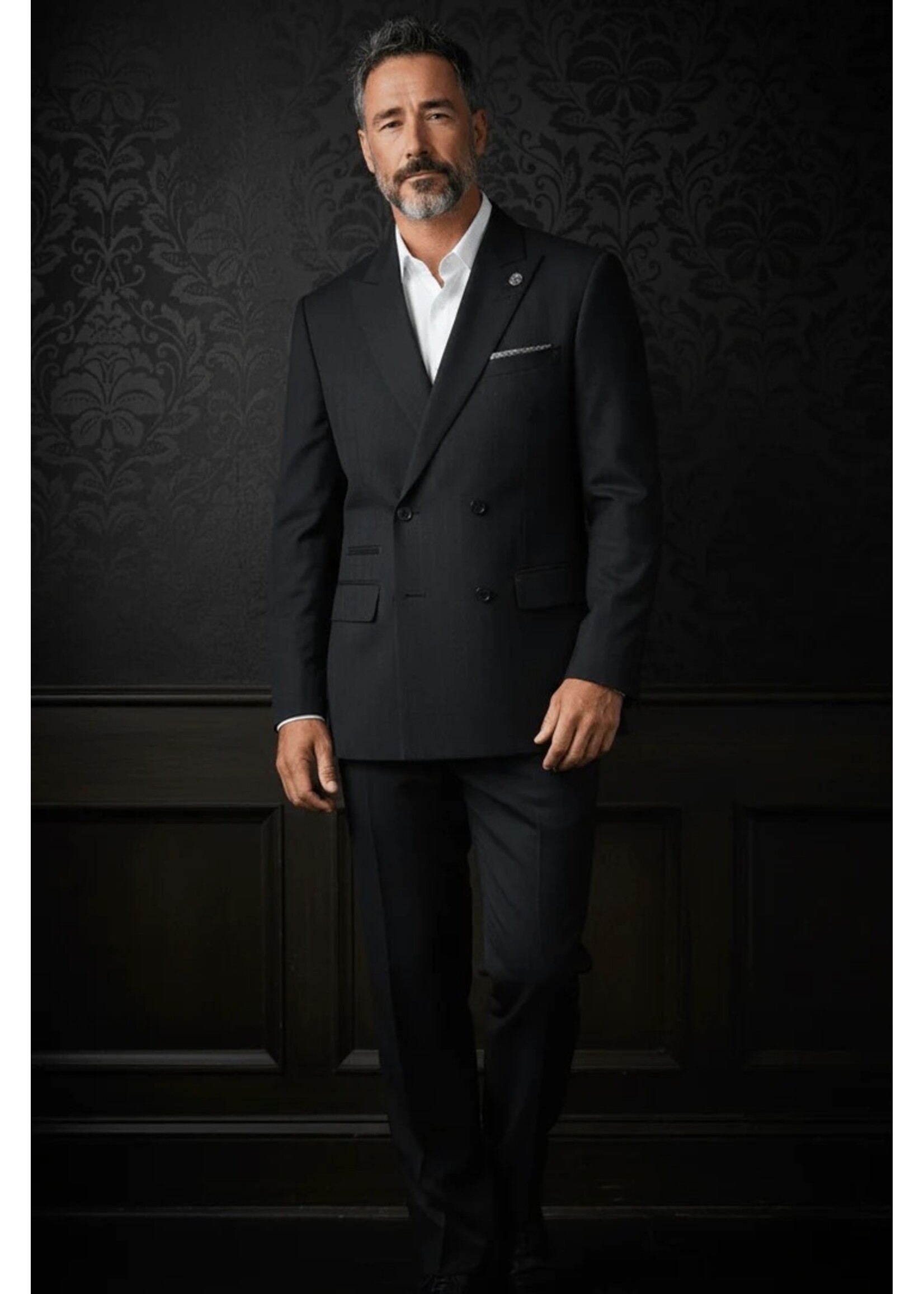 AU NOIR Veston extensible double boutonnière BOMER-Homme
