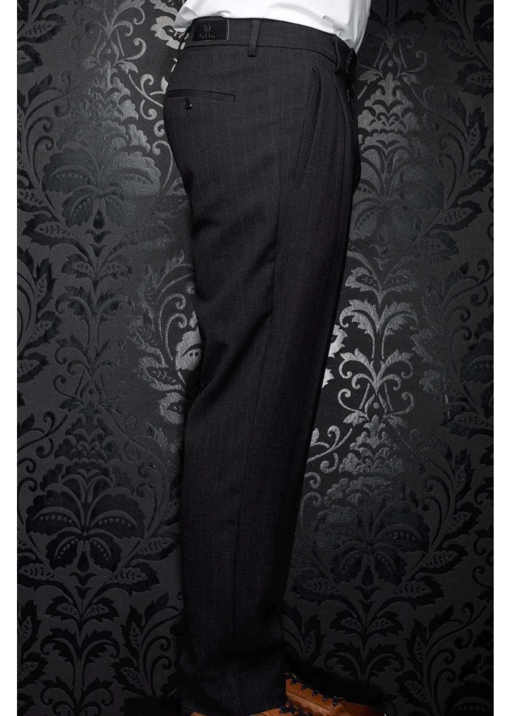 AU NOIR Pantalon habillé à plis pour homme - BOMER Webley