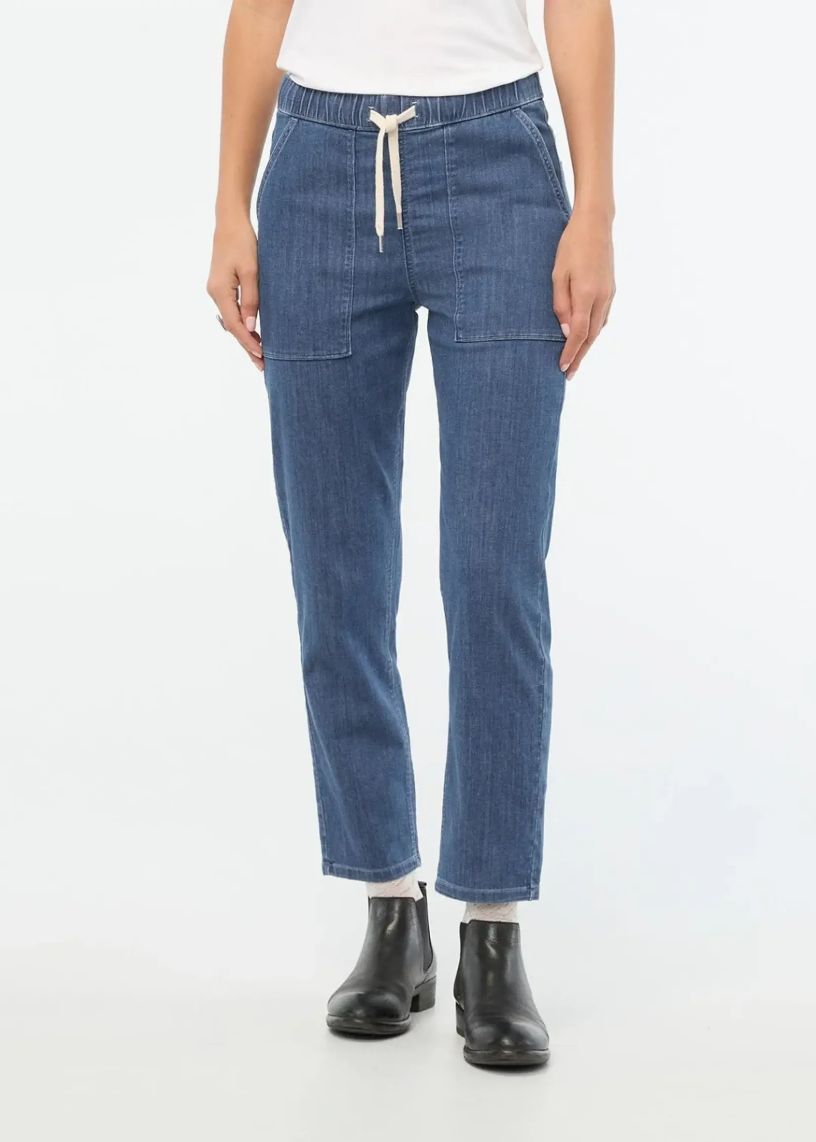 DUER Jeans performance pour femme en denim léger coupe droite - DUER
