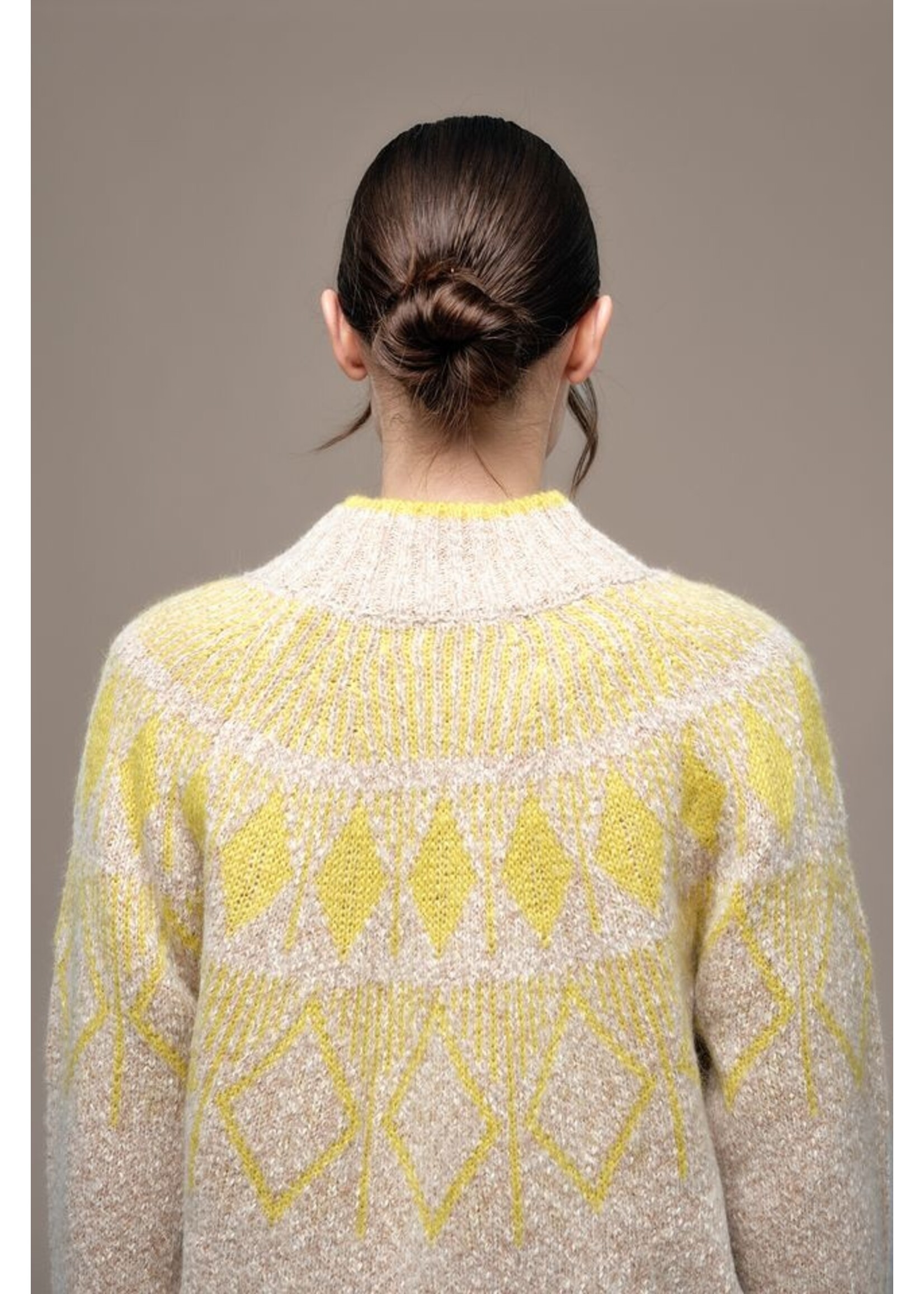 MAT DE MISAINE Tricot ML jacquard à col montant - MAT-DE-MISAINE