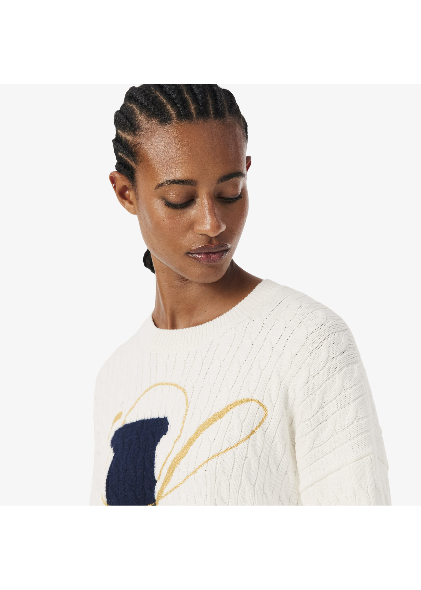 LACOSTE Chandail à col rond avec logo "L" - LACOSTE - 2 couleurs disponibles