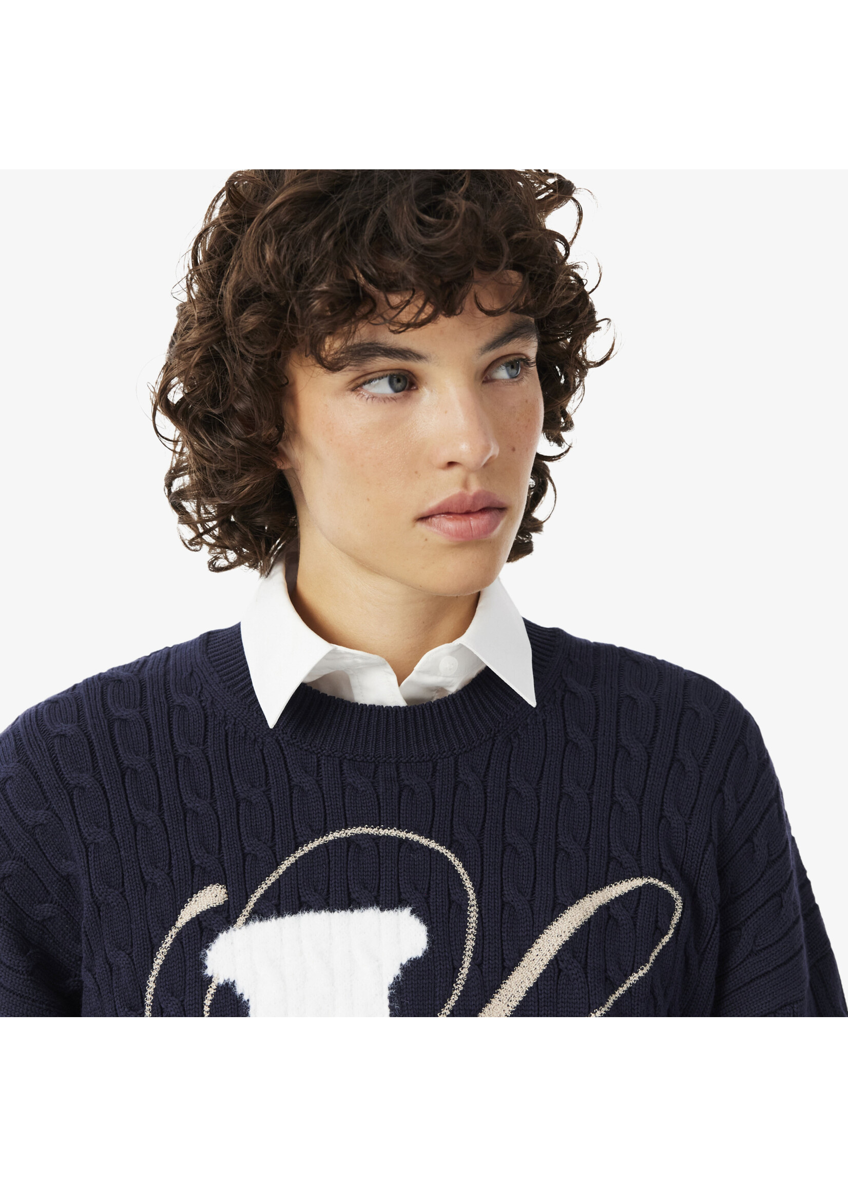 LACOSTE Chandail à col rond avec logo "L" - LACOSTE - 2 couleurs disponibles