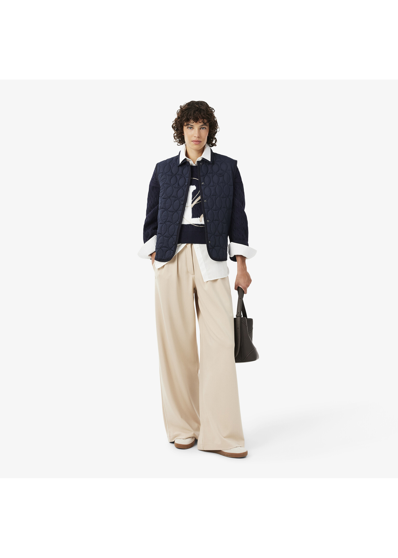 LACOSTE Chandail à col rond avec logo "L" - LACOSTE - 2 couleurs disponibles