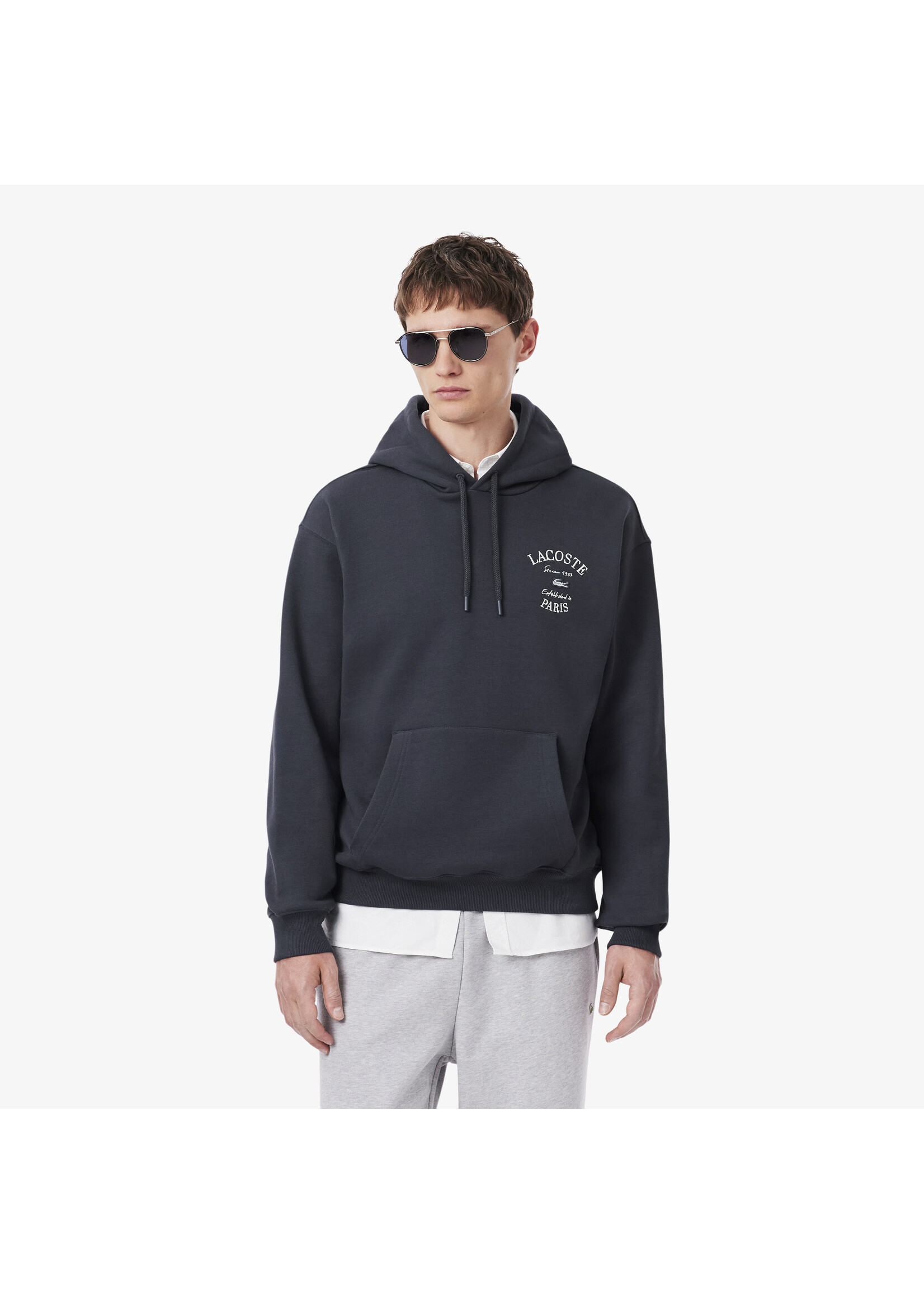 LACOSTE Chandail à capuchon logo brodé - LACOSTE