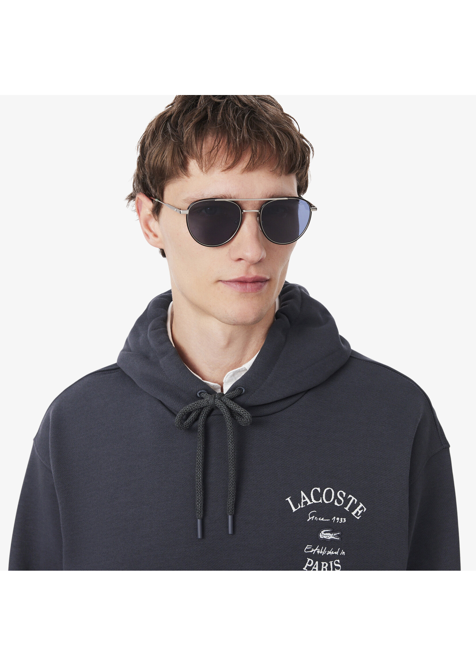 LACOSTE Chandail à capuchon logo brodé - LACOSTE