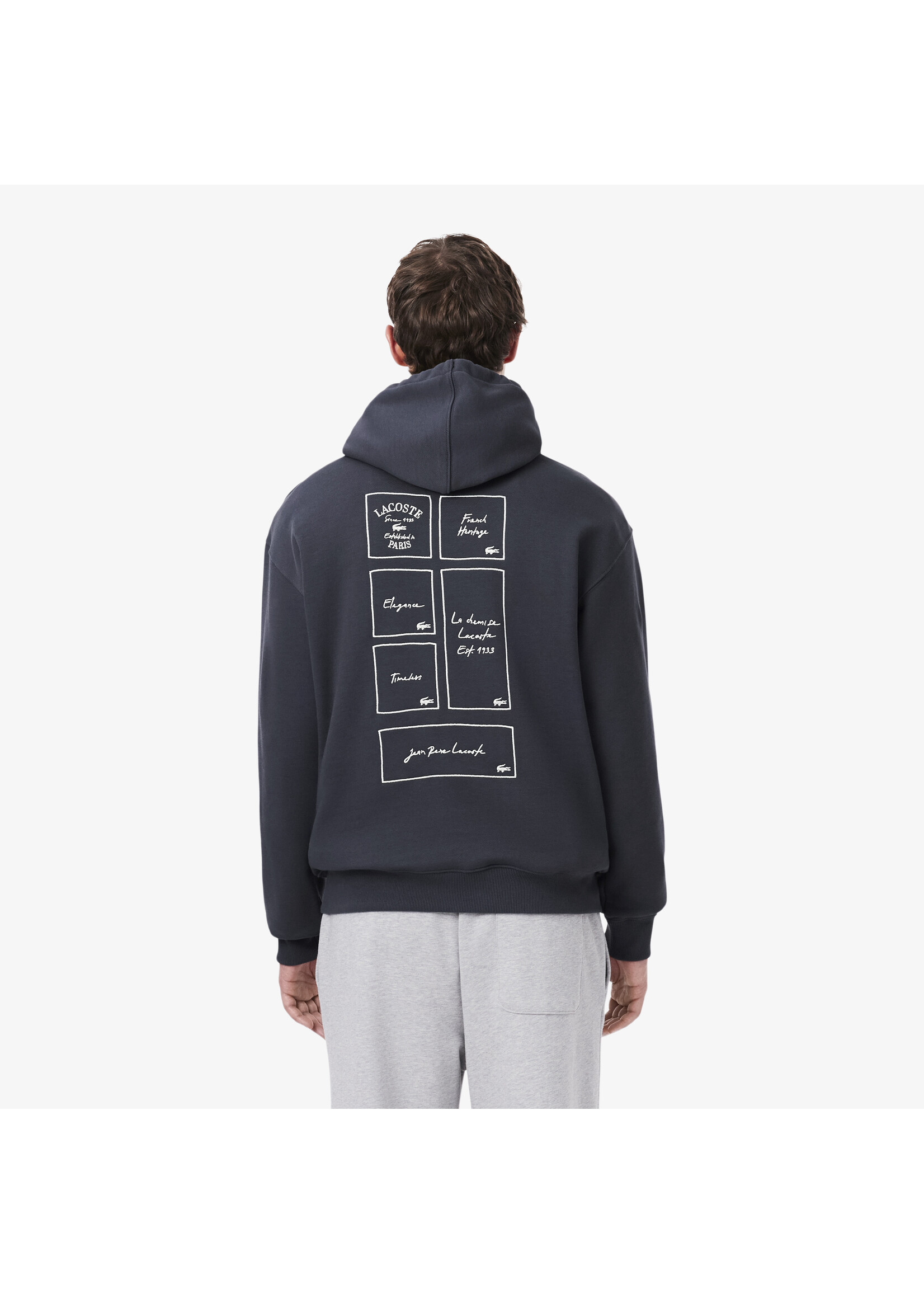 LACOSTE Chandail à capuchon logo brodé - LACOSTE