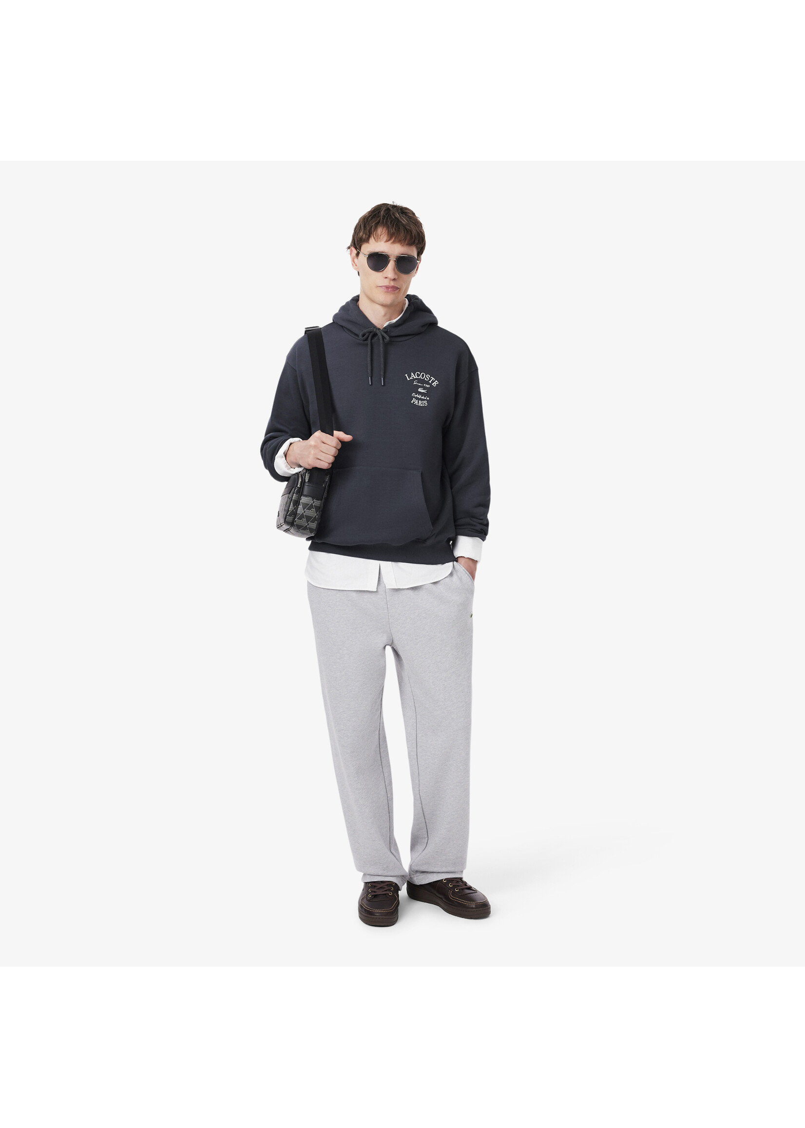 LACOSTE Chandail à capuchon logo brodé - LACOSTE