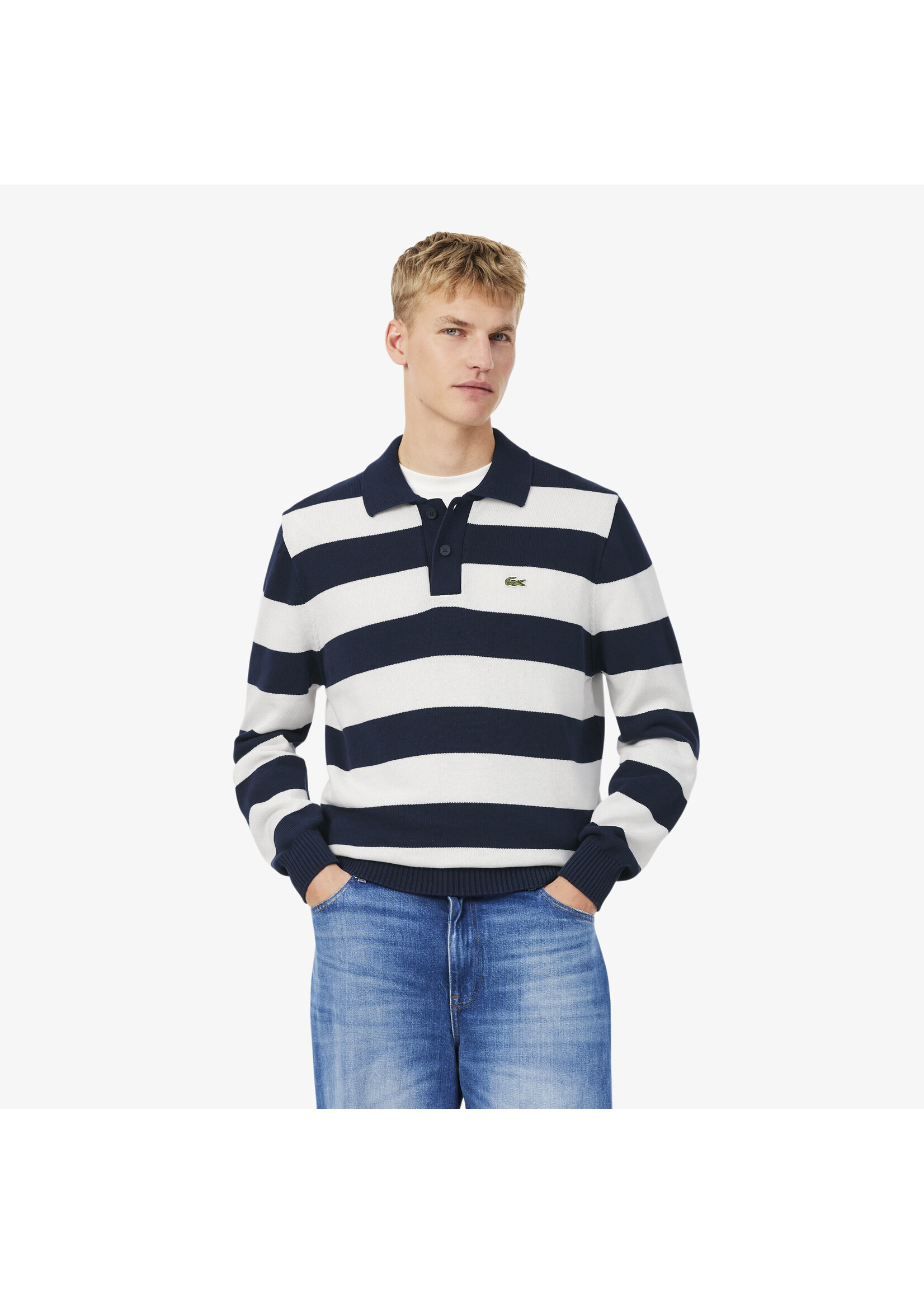 LACOSTE Polo marinière en coton - LACOSTE