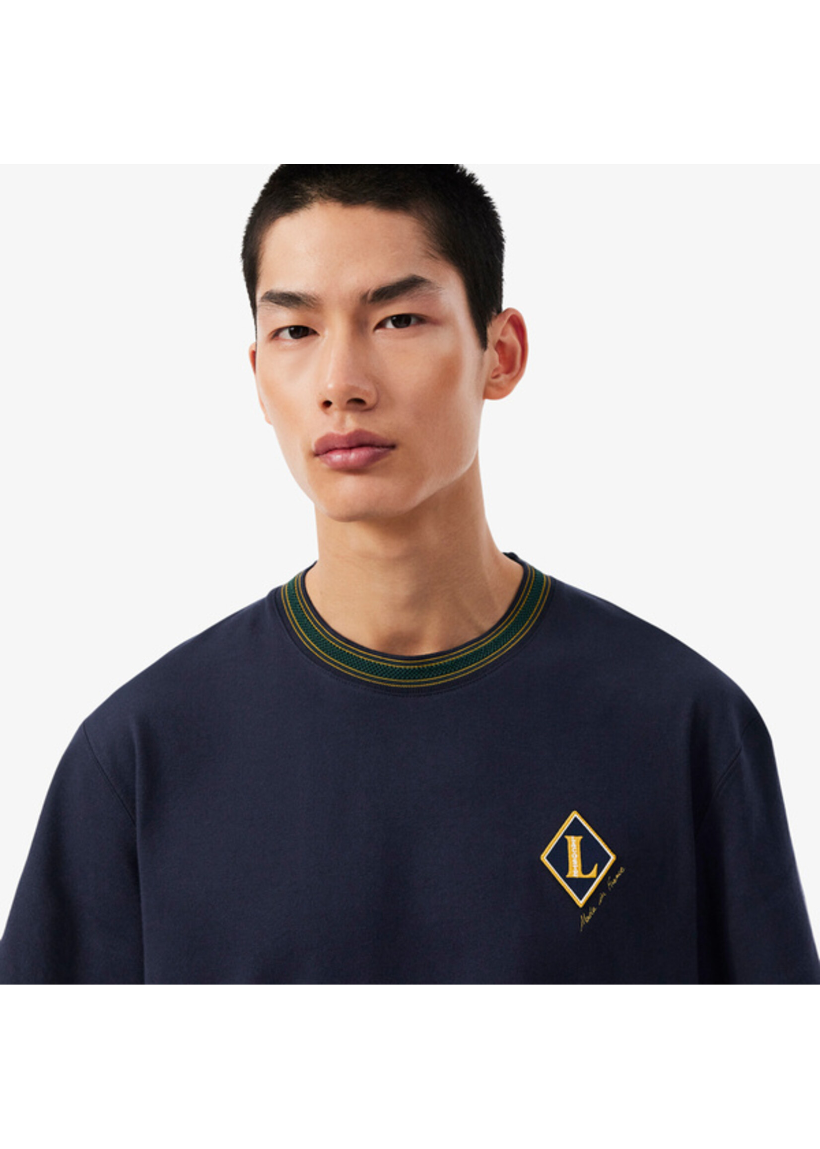 LACOSTE T-shirt avec badge fabriqué en France - 2 couleurs disponibles