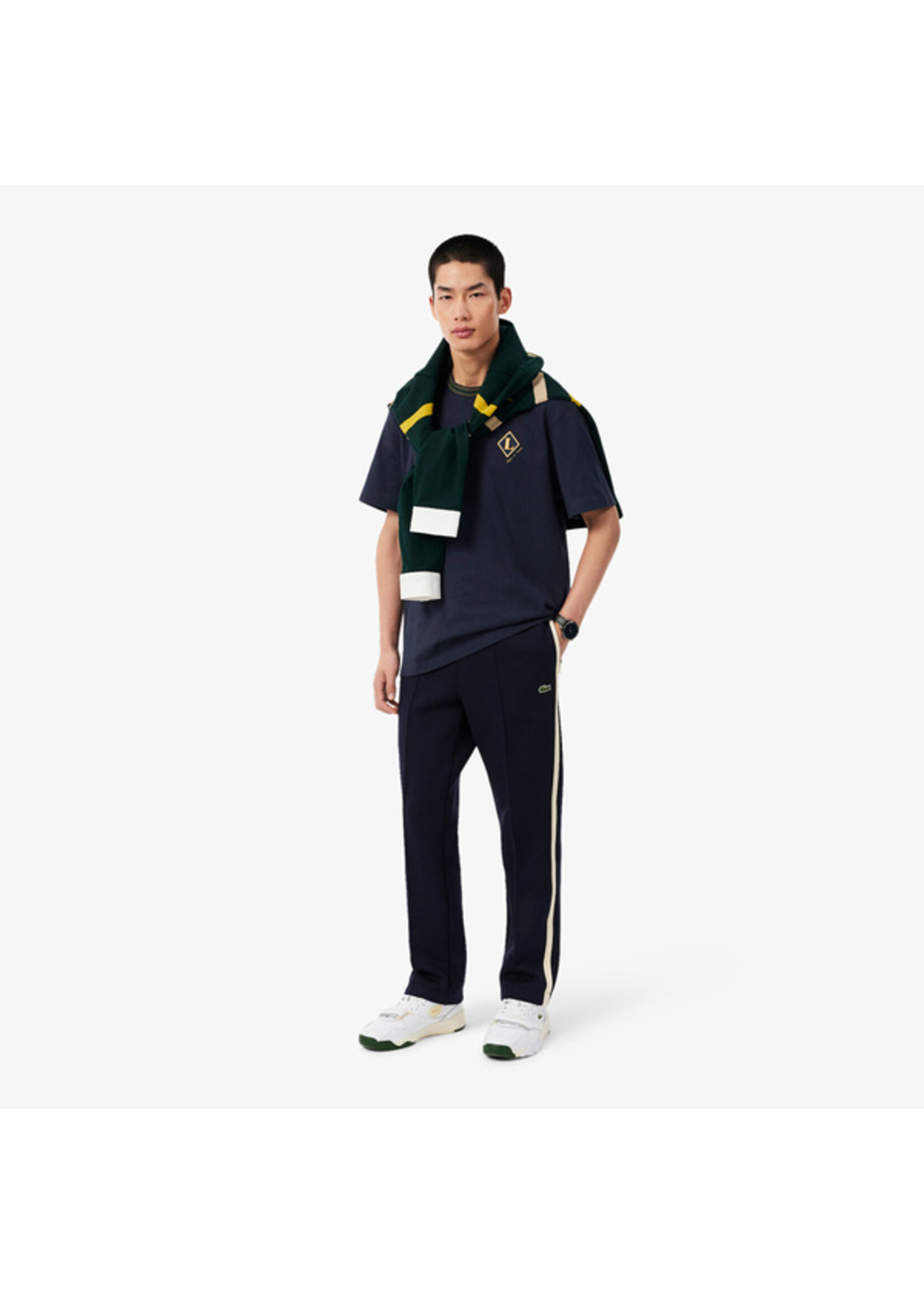 LACOSTE T-shirt avec badge fabriqué en France - 2 couleurs disponibles